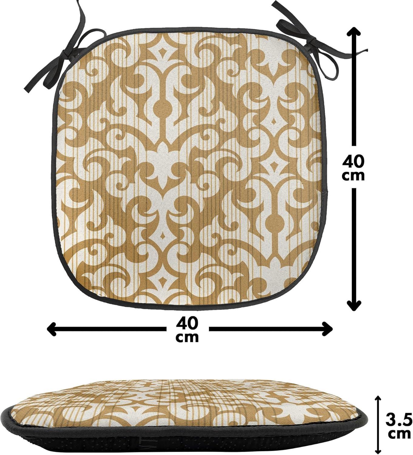 imageAmbesonne Valentines Day Chair Seating Cushion Heart of Love and Romance Hand Drawn Style Romantic Art AntiSlip Seat Padding for Kitchen amp Patio 16x16 Vermilion Pink WhitePale Caramel Cream