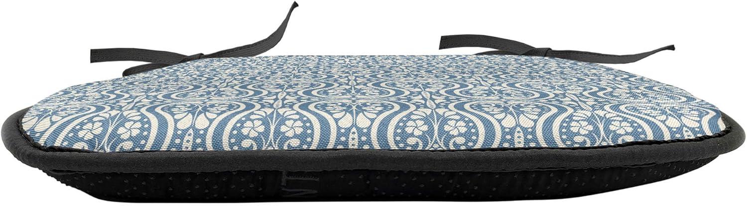 imageAmbesonne Valentines Day Chair Seating Cushion Heart of Love and Romance Hand Drawn Style Romantic Art AntiSlip Seat Padding for Kitchen amp Patio 16x16 Vermilion Pink WhiteSlate Blue Ivory