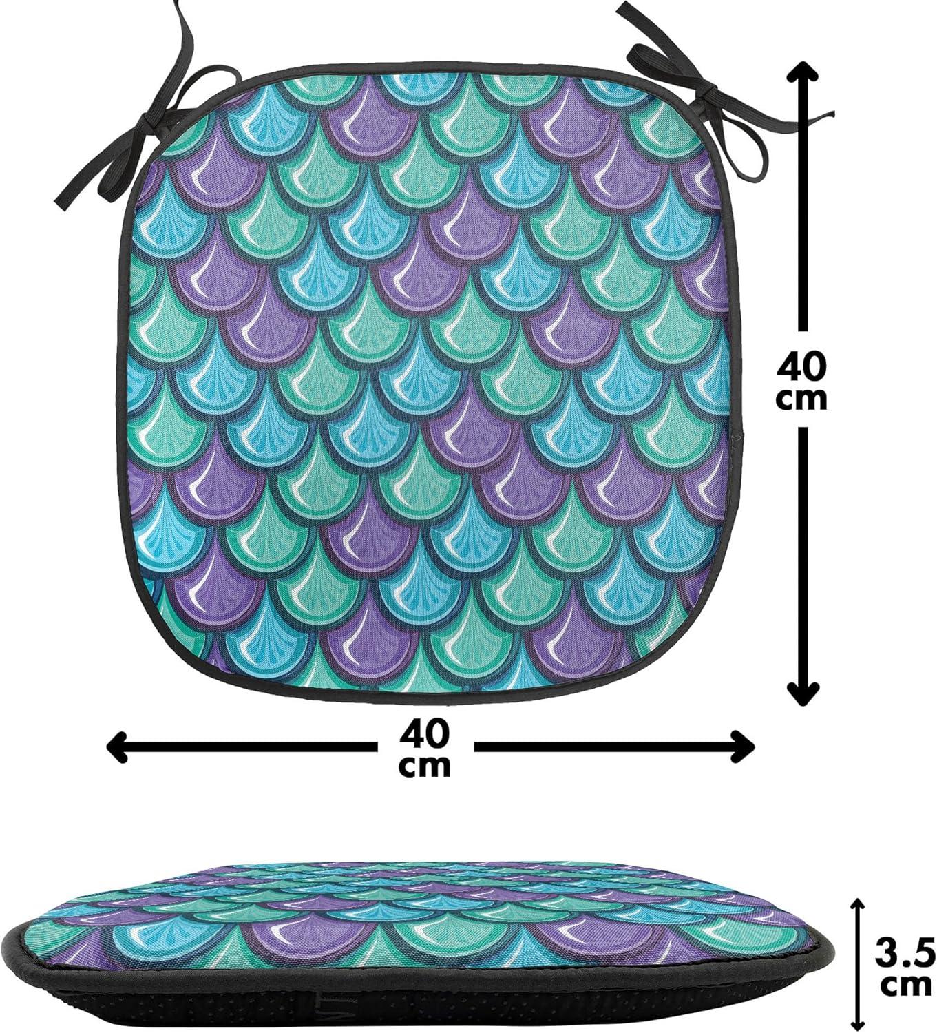 imageAmbesonne Valentines Day Chair Seating Cushion Heart of Love and Romance Hand Drawn Style Romantic Art AntiSlip Seat Padding for Kitchen amp Patio 16x16 Vermilion Pink WhiteBlue Violet Sea Green