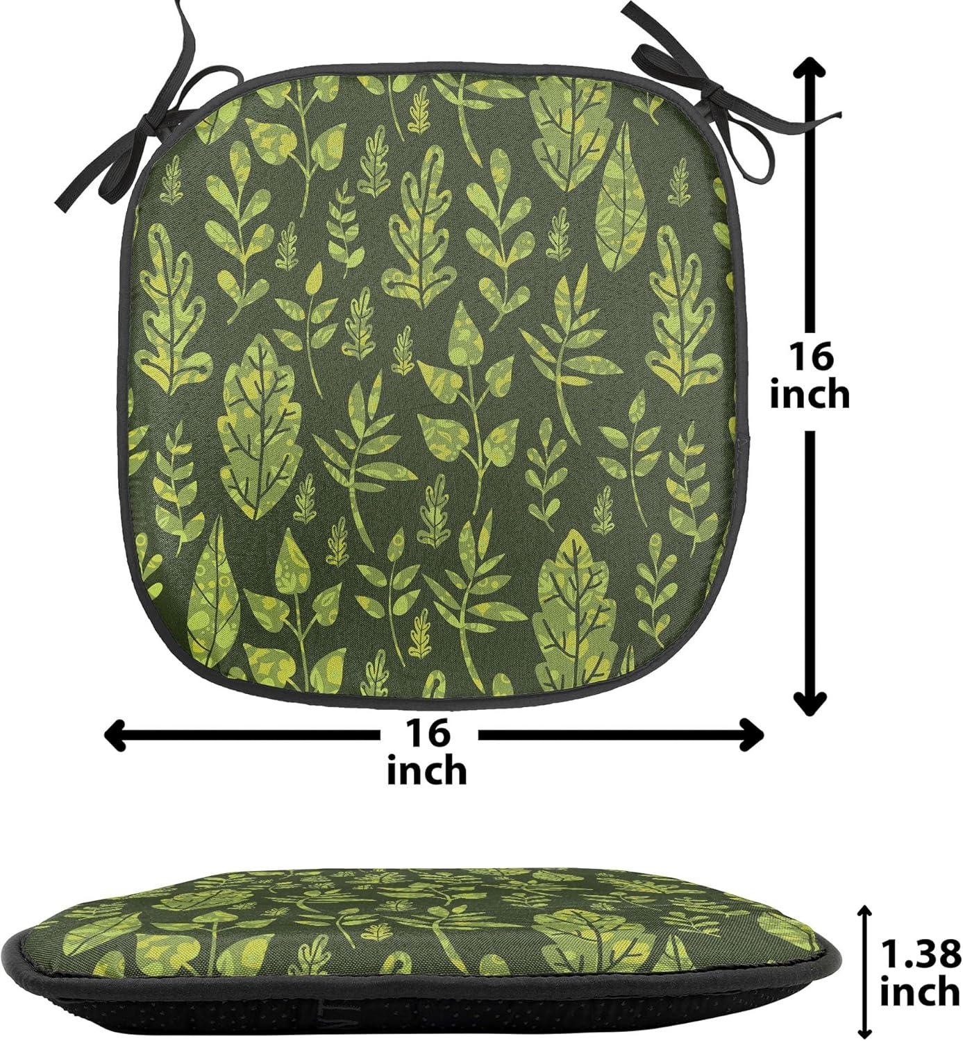 imageAmbesonne Valentines Day Chair Seating Cushion Heart of Love and Romance Hand Drawn Style Romantic Art AntiSlip Seat Padding for Kitchen amp Patio 16x16 Vermilion Pink WhiteApple Green Dark Green