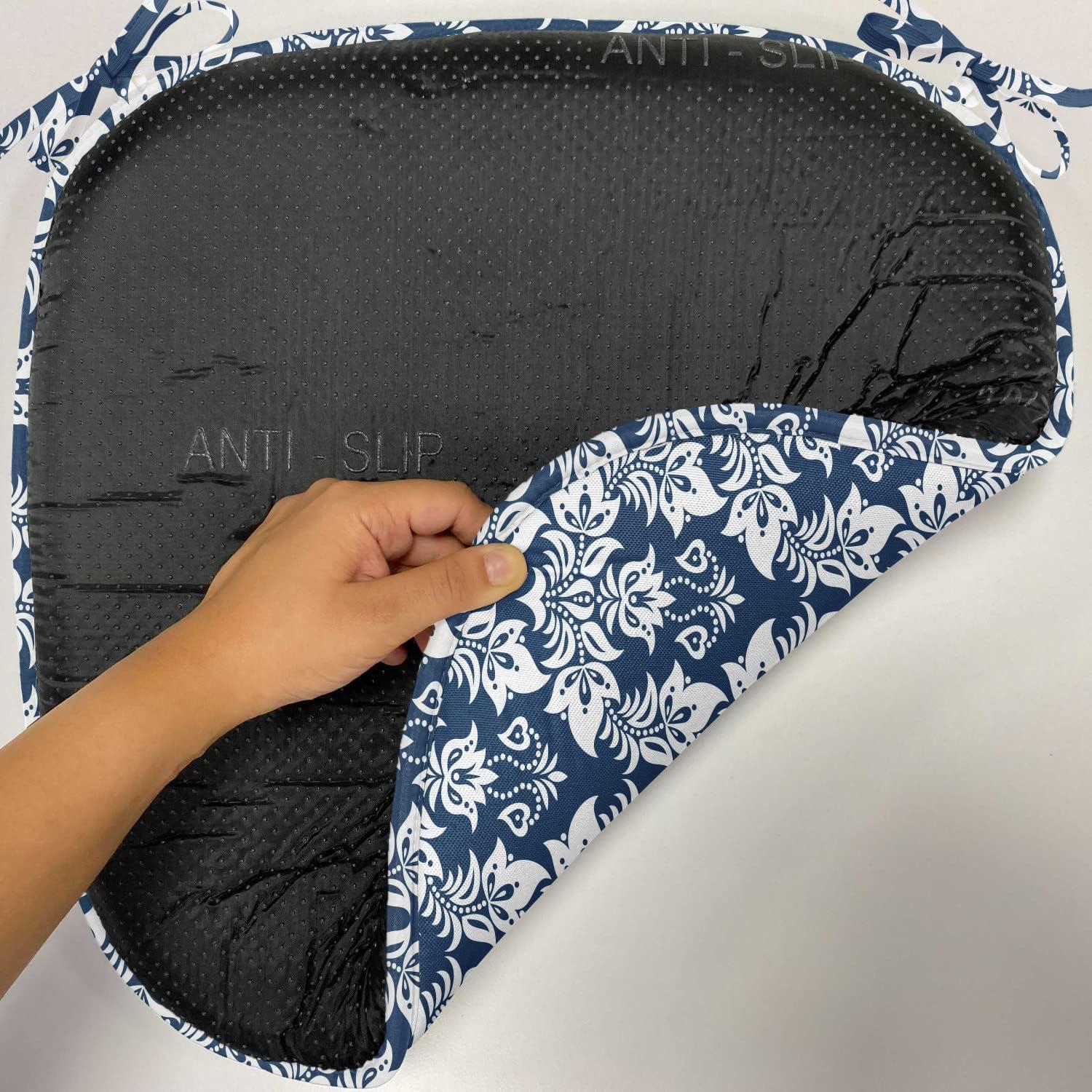 imageAmbesonne Valentines Day Chair Seating Cushion Heart of Love and Romance Hand Drawn Style Romantic Art AntiSlip Seat Padding for Kitchen amp Patio 16x16 Vermilion Pink WhiteDark Petrol Blue White