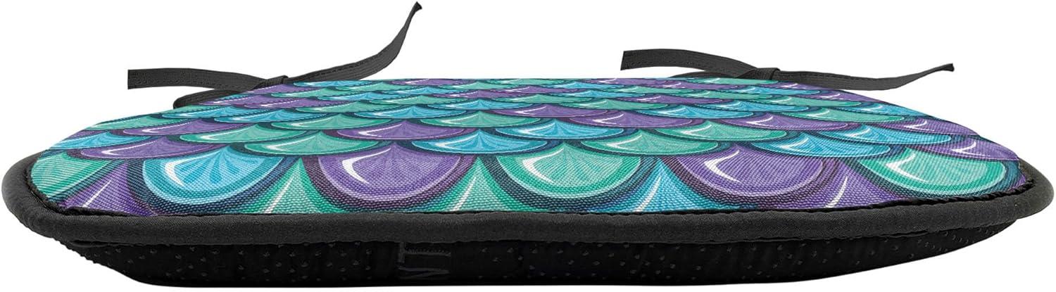 imageAmbesonne Valentines Day Chair Seating Cushion Heart of Love and Romance Hand Drawn Style Romantic Art AntiSlip Seat Padding for Kitchen amp Patio 16x16 Vermilion Pink WhiteBlue Violet Sea Green