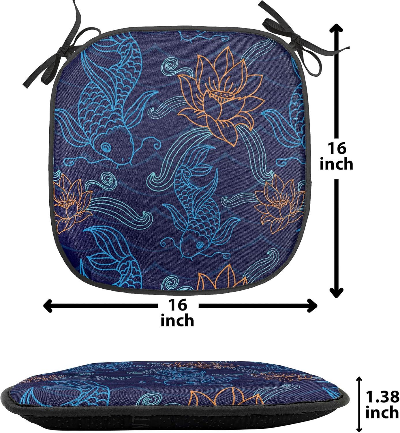 imageAmbesonne Valentines Day Chair Seating Cushion Heart of Love and Romance Hand Drawn Style Romantic Art AntiSlip Seat Padding for Kitchen amp Patio 16x16 Vermilion Pink WhiteRoyal Blue Aqua Orange