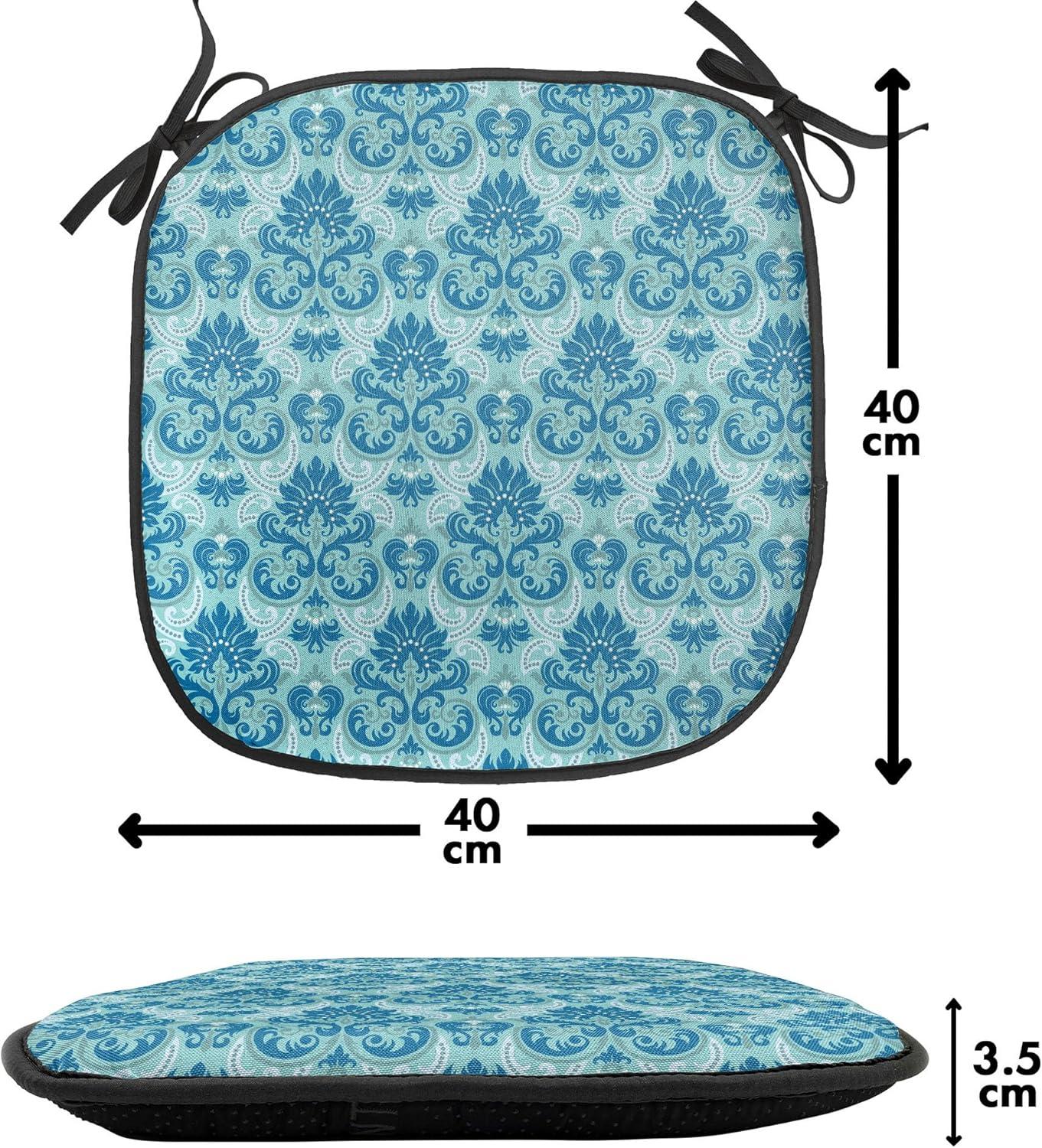 imageAmbesonne Valentines Day Chair Seating Cushion Heart of Love and Romance Hand Drawn Style Romantic Art AntiSlip Seat Padding for Kitchen amp Patio 16x16 Vermilion Pink WhiteBlue Seafoam