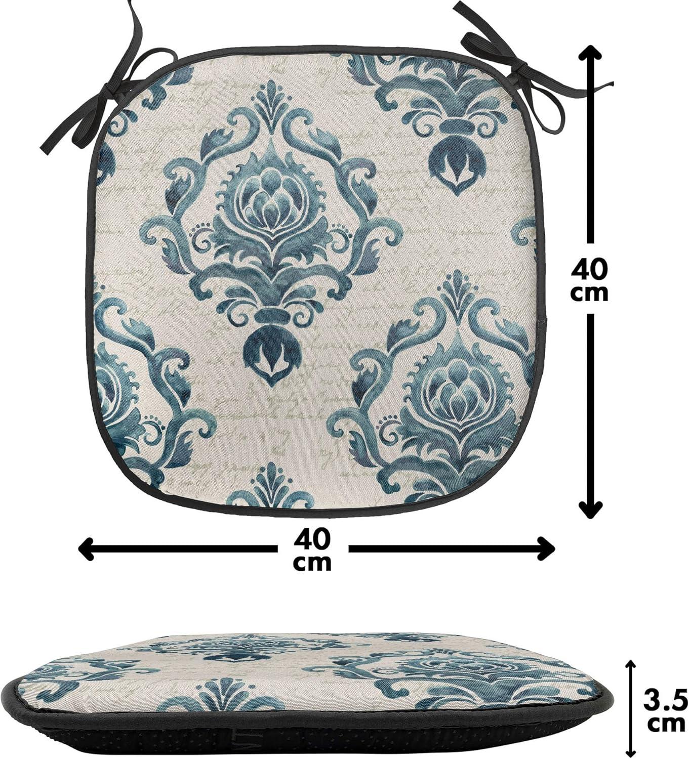 imageAmbesonne Valentines Day Chair Seating Cushion Heart of Love and Romance Hand Drawn Style Romantic Art AntiSlip Seat Padding for Kitchen amp Patio 16x16 Vermilion Pink WhiteTan Petrol Blue