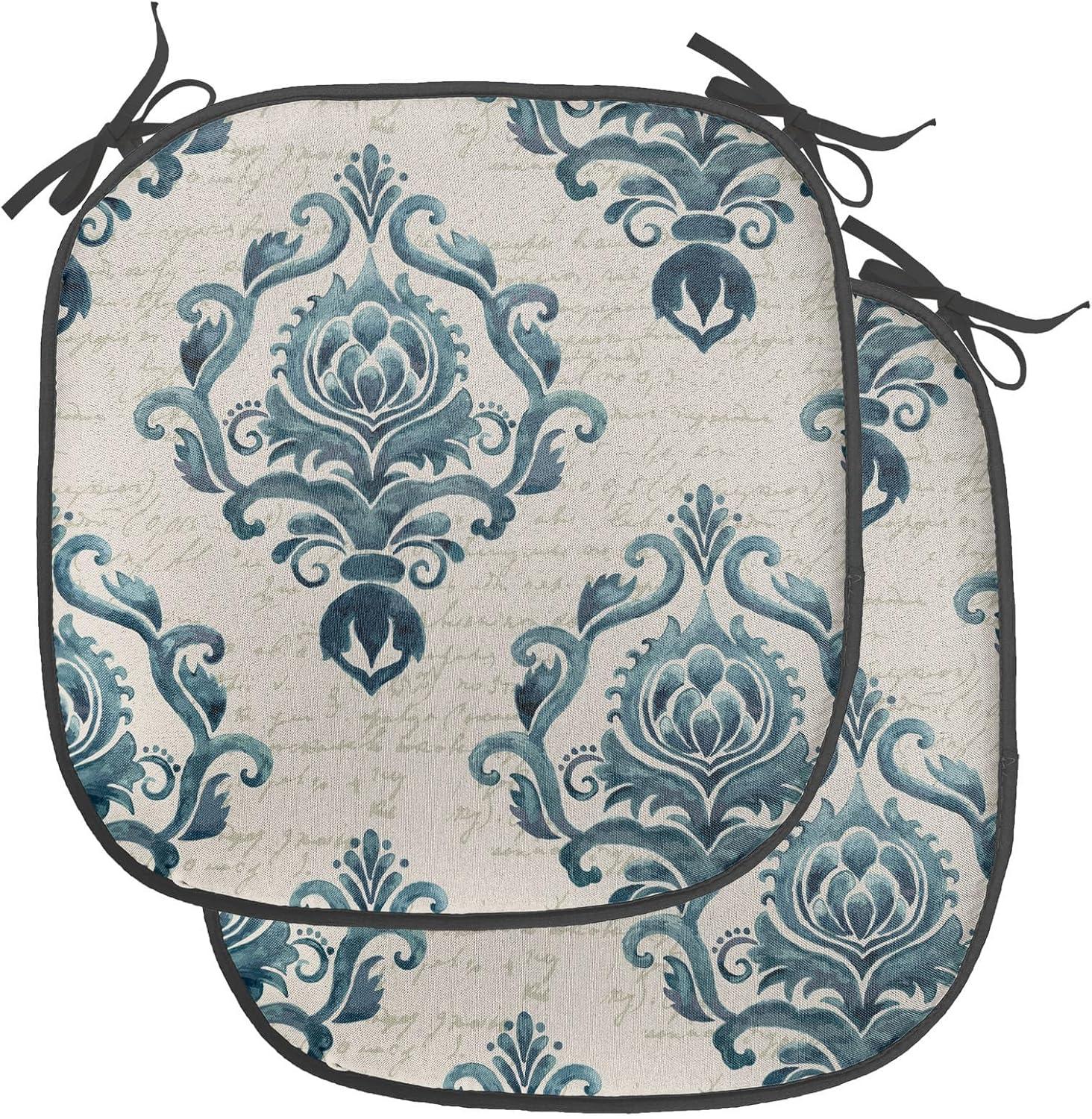imageAmbesonne Valentines Day Chair Seating Cushion Heart of Love and Romance Hand Drawn Style Romantic Art AntiSlip Seat Padding for Kitchen amp Patio 16x16 Vermilion Pink WhiteTan Petrol Blue