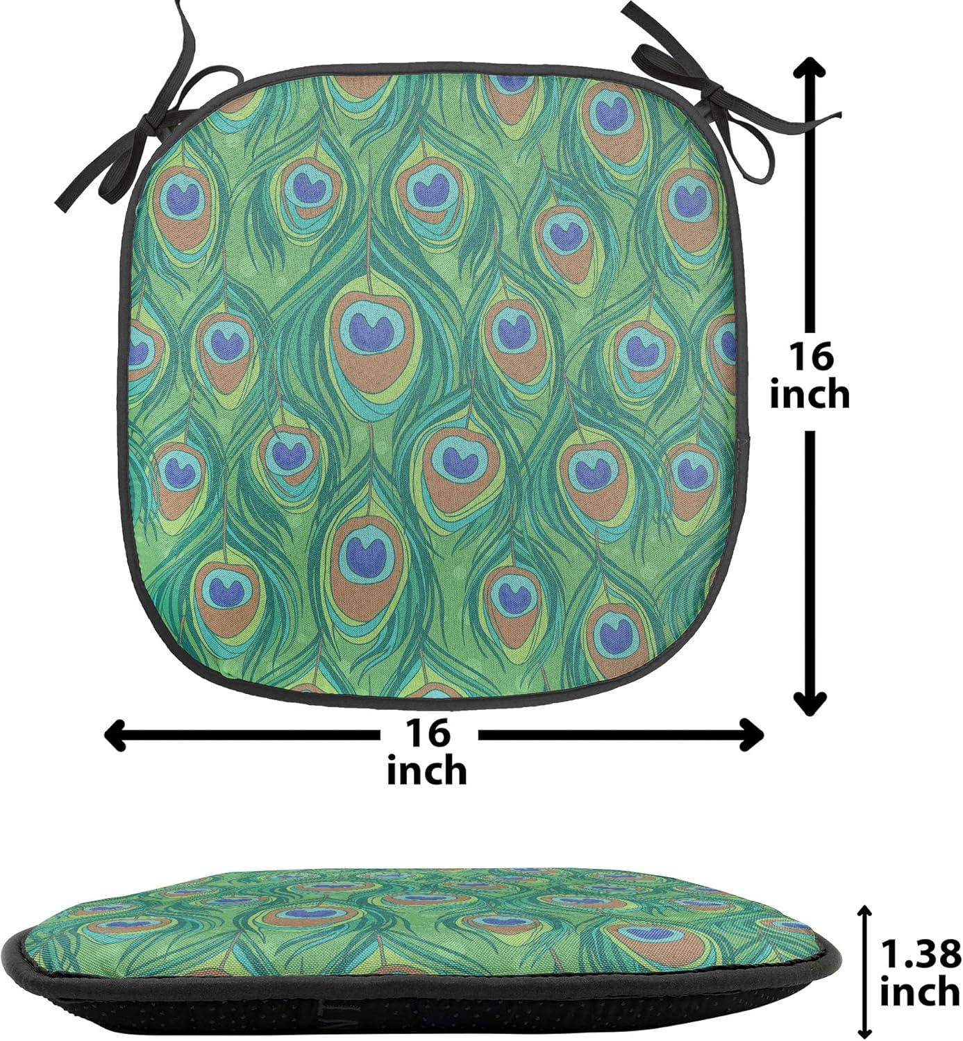 imageAmbesonne Valentines Day Chair Seating Cushion Heart of Love and Romance Hand Drawn Style Romantic Art AntiSlip Seat Padding for Kitchen amp Patio 16x16 Vermilion Pink WhiteJade Green Caramel Blue