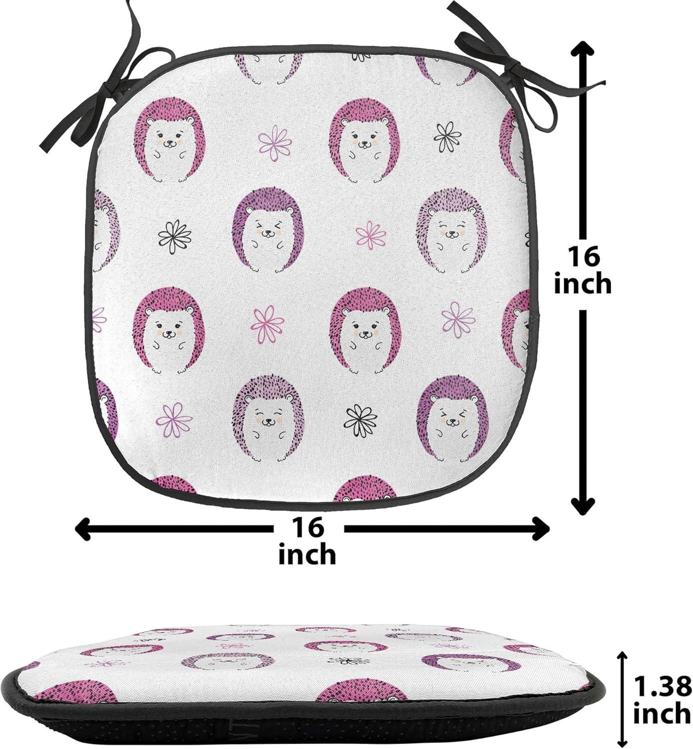 imageAmbesonne Valentines Day Chair Seating Cushion Heart of Love and Romance Hand Drawn Style Romantic Art AntiSlip Seat Padding for Kitchen amp Patio 16x16 Vermilion Pink WhitePink Lilac Black