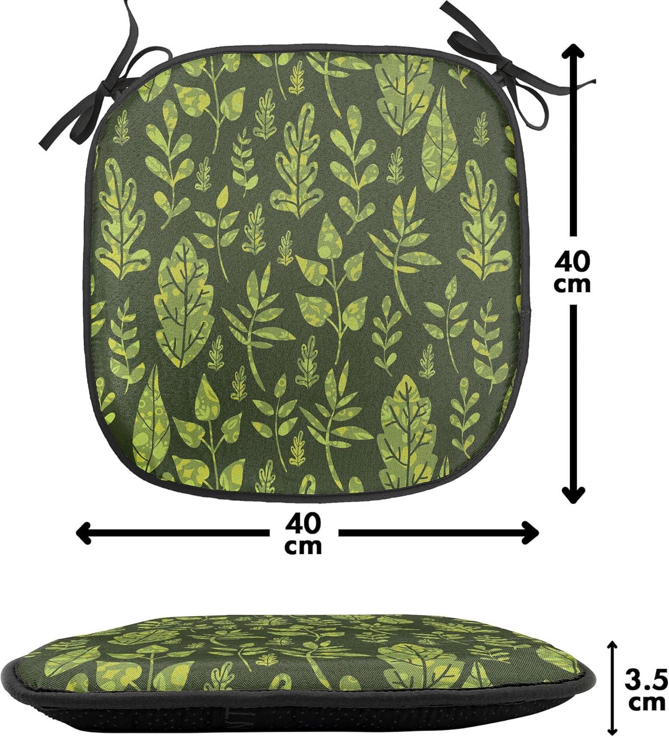 imageAmbesonne Valentines Day Chair Seating Cushion Heart of Love and Romance Hand Drawn Style Romantic Art AntiSlip Seat Padding for Kitchen amp Patio 16x16 Vermilion Pink WhiteApple Green Dark Green