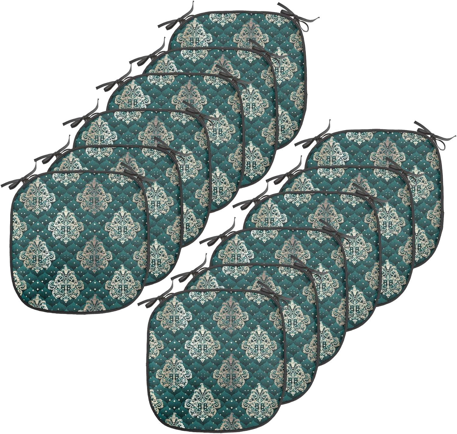 imageAmbesonne Valentines Day Chair Seating Cushion Heart of Love and Romance Hand Drawn Style Romantic Art AntiSlip Seat Padding for Kitchen amp Patio 16x16 Vermilion Pink WhiteDark Teal Eggshell