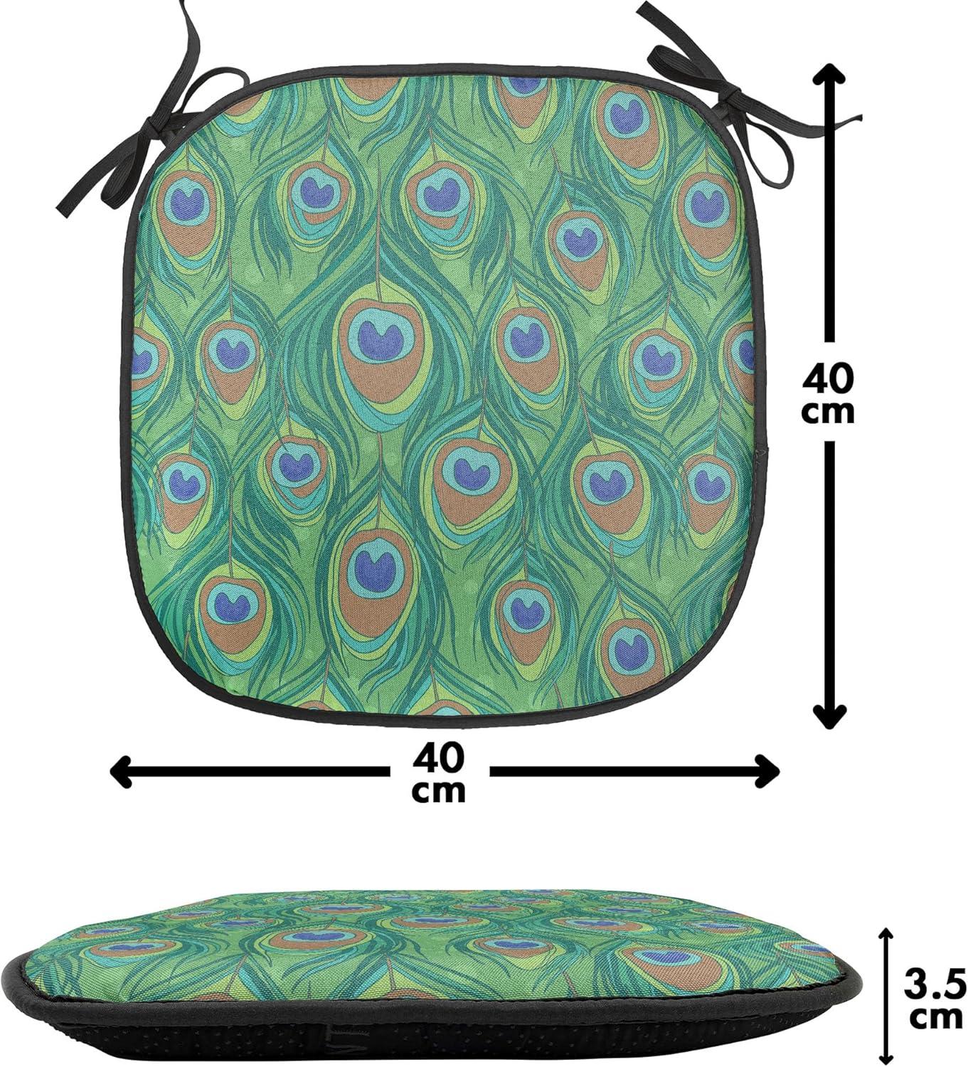 imageAmbesonne Valentines Day Chair Seating Cushion Heart of Love and Romance Hand Drawn Style Romantic Art AntiSlip Seat Padding for Kitchen amp Patio 16x16 Vermilion Pink WhiteJade Green Caramel Blue