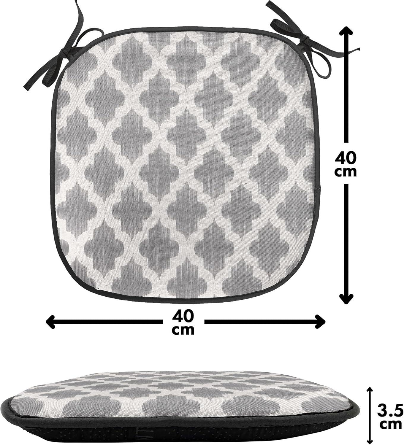imageAmbesonne Valentines Day Chair Seating Cushion Heart of Love and Romance Hand Drawn Style Romantic Art AntiSlip Seat Padding for Kitchen amp Patio 16x16 Vermilion Pink WhiteDimgrey White