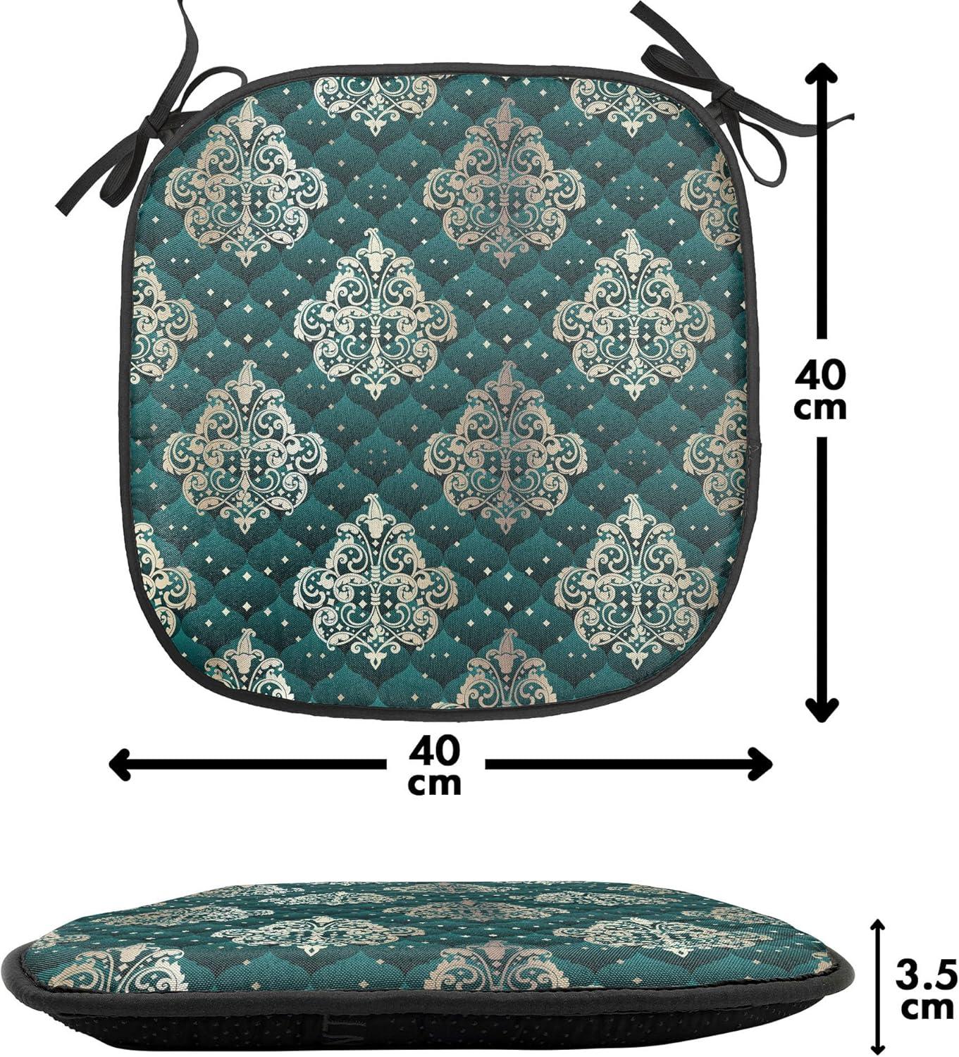 imageAmbesonne Valentines Day Chair Seating Cushion Heart of Love and Romance Hand Drawn Style Romantic Art AntiSlip Seat Padding for Kitchen amp Patio 16x16 Vermilion Pink WhiteDark Teal Eggshell