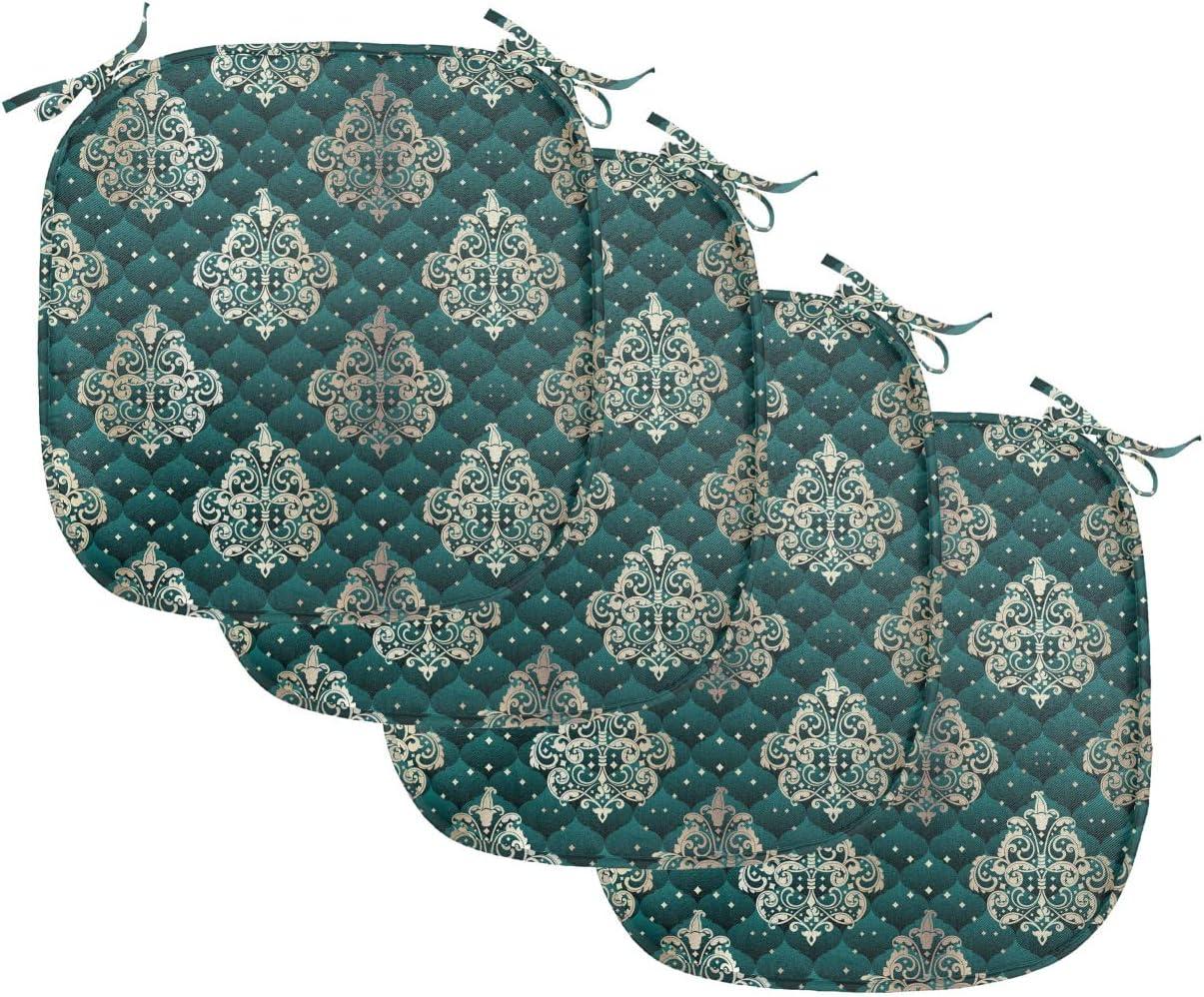 imageAmbesonne Valentines Day Chair Seating Cushion Heart of Love and Romance Hand Drawn Style Romantic Art AntiSlip Seat Padding for Kitchen amp Patio 16x16 Vermilion Pink WhiteDark Teal Eggshell