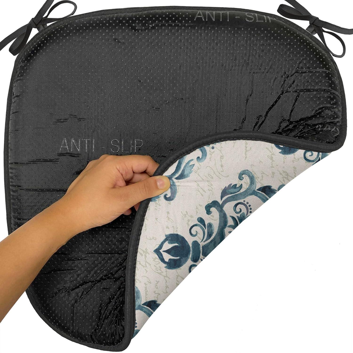 imageAmbesonne Valentines Day Chair Seating Cushion Heart of Love and Romance Hand Drawn Style Romantic Art AntiSlip Seat Padding for Kitchen amp Patio 16x16 Vermilion Pink WhiteTan Petrol Blue