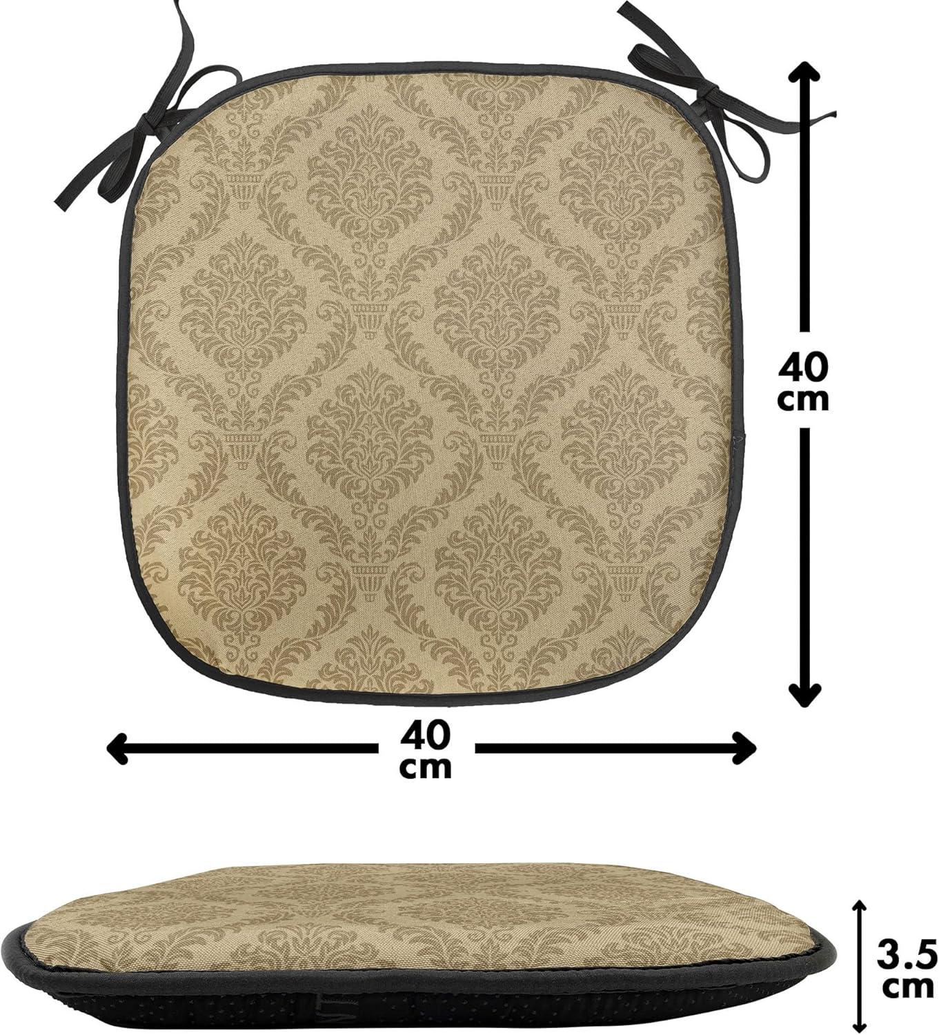 imageAmbesonne Valentines Day Chair Seating Cushion Heart of Love and Romance Hand Drawn Style Romantic Art AntiSlip Seat Padding for Kitchen amp Patio 16x16 Vermilion Pink WhiteKhaki
