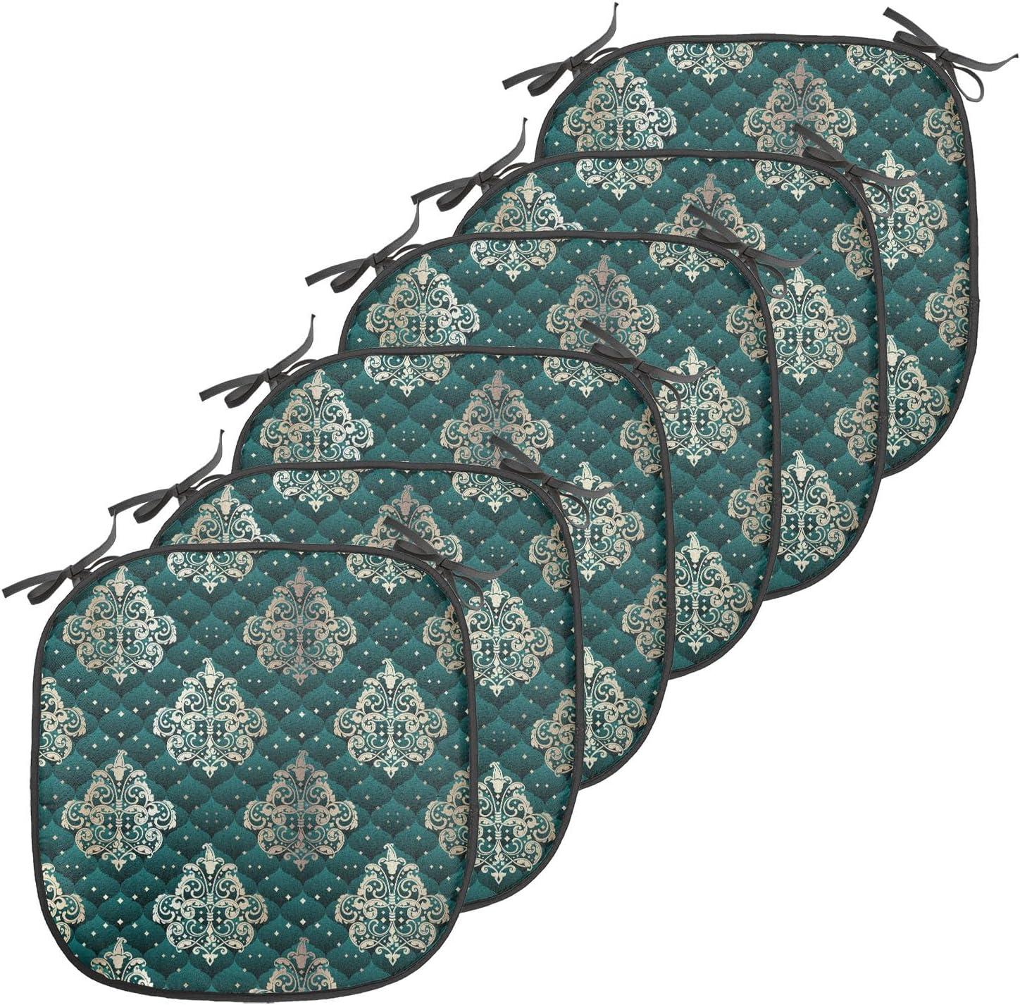 imageAmbesonne Valentines Day Chair Seating Cushion Heart of Love and Romance Hand Drawn Style Romantic Art AntiSlip Seat Padding for Kitchen amp Patio 16x16 Vermilion Pink WhiteDark Teal Eggshell