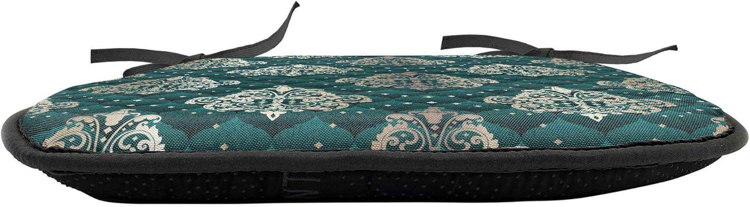 imageAmbesonne Valentines Day Chair Seating Cushion Heart of Love and Romance Hand Drawn Style Romantic Art AntiSlip Seat Padding for Kitchen amp Patio 16x16 Vermilion Pink WhiteDark Teal Eggshell