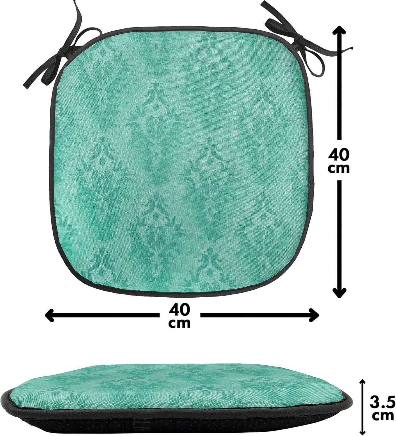 imageAmbesonne Valentines Day Chair Seating Cushion Heart of Love and Romance Hand Drawn Style Romantic Art AntiSlip Seat Padding for Kitchen amp Patio 16x16 Vermilion Pink WhiteSea Green