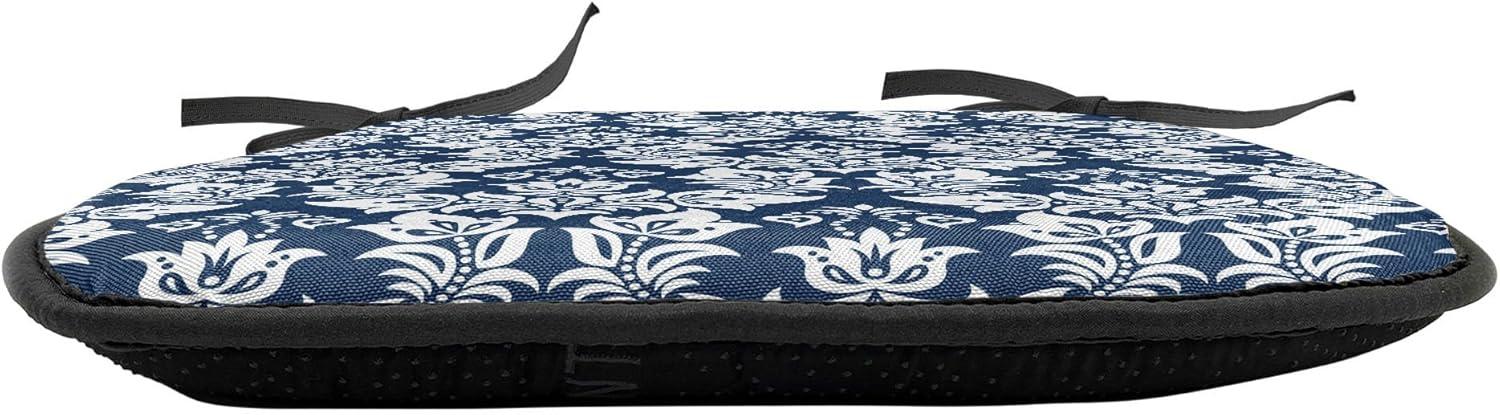 imageAmbesonne Valentines Day Chair Seating Cushion Heart of Love and Romance Hand Drawn Style Romantic Art AntiSlip Seat Padding for Kitchen amp Patio 16x16 Vermilion Pink WhiteDark Petrol Blue White