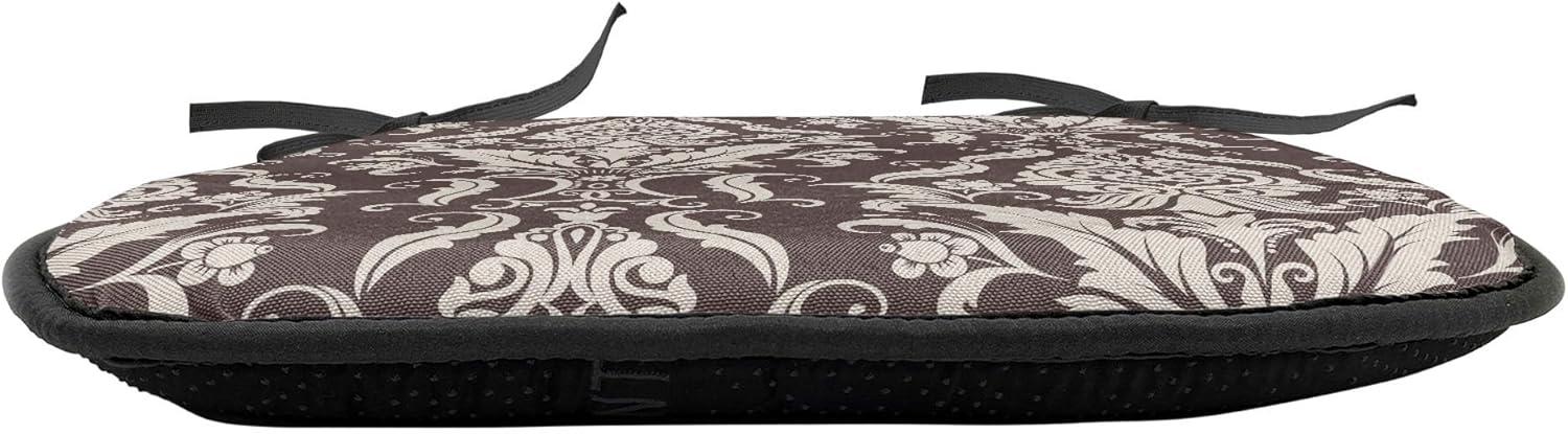 imageAmbesonne Valentines Day Chair Seating Cushion Heart of Love and Romance Hand Drawn Style Romantic Art AntiSlip Seat Padding for Kitchen amp Patio 16x16 Vermilion Pink WhiteDark Brown Cream