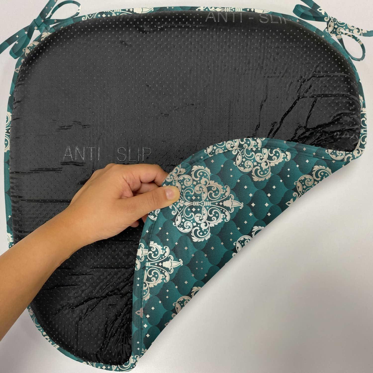 imageAmbesonne Valentines Day Chair Seating Cushion Heart of Love and Romance Hand Drawn Style Romantic Art AntiSlip Seat Padding for Kitchen amp Patio 16x16 Vermilion Pink WhiteDark Teal Eggshell