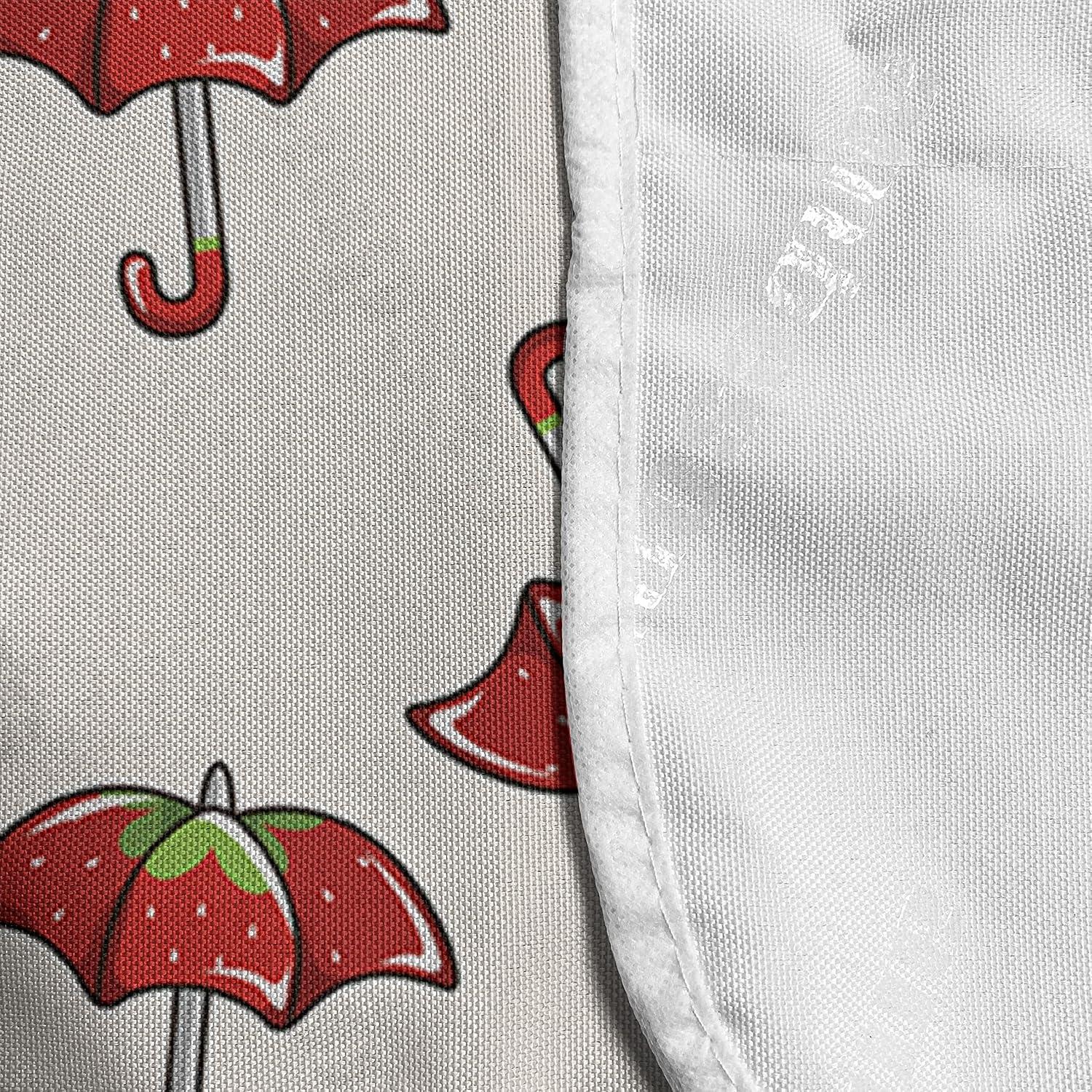 imageAmbesonne Valentines Day Microwave Oven Cover Classic Romantic Rose Flowers Branches Bouquet on Plain Backdrop Water Resistant Organizer with Pockets for Kitchen 36 x 12 White Ruby and GreenChampagne Red
