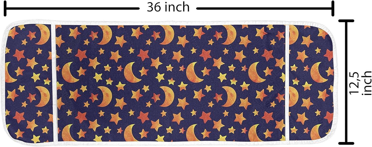 imageAmbesonne Valentines Day Microwave Oven Cover Classic Romantic Rose Flowers Branches Bouquet on Plain Backdrop Water Resistant Organizer with Pockets for Kitchen 36 x 12 White Ruby and GreenIndigo Marigold Mustard