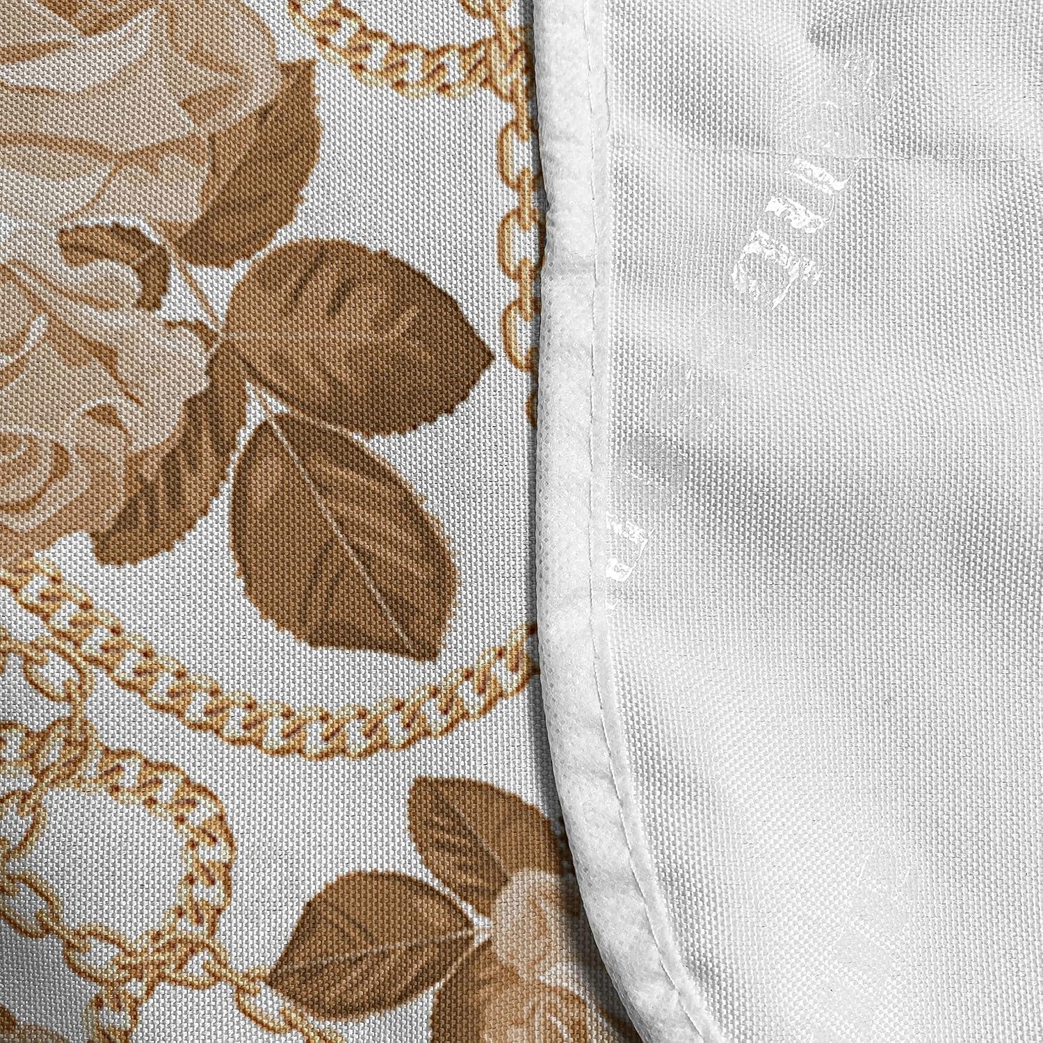 imageAmbesonne Valentines Day Microwave Oven Cover Classic Romantic Rose Flowers Branches Bouquet on Plain Backdrop Water Resistant Organizer with Pockets for Kitchen 36 x 12 White Ruby and GreenPastel Brown Caramel