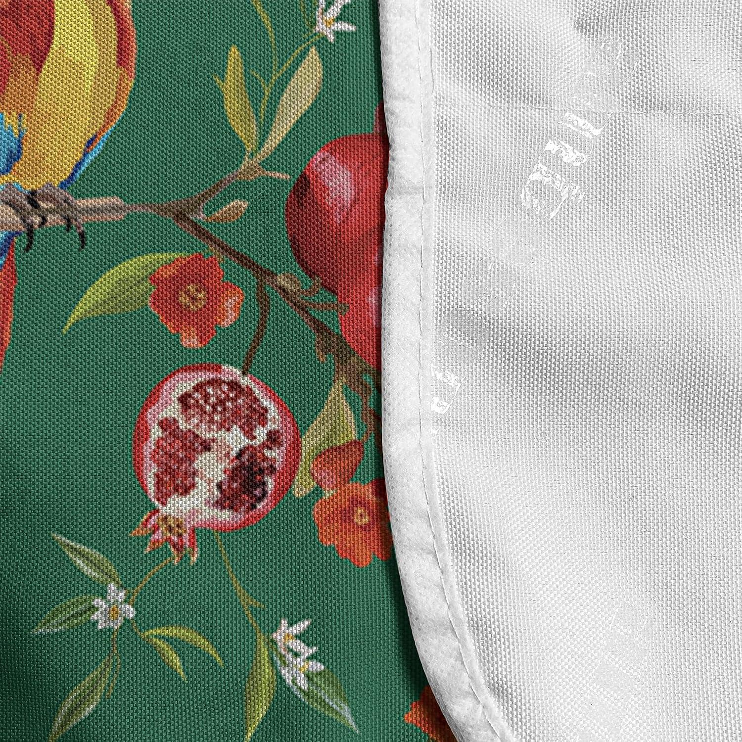 imageAmbesonne Valentines Day Microwave Oven Cover Classic Romantic Rose Flowers Branches Bouquet on Plain Backdrop Water Resistant Organizer with Pockets for Kitchen 36 x 12 White Ruby and GreenJade Green and Multicolor