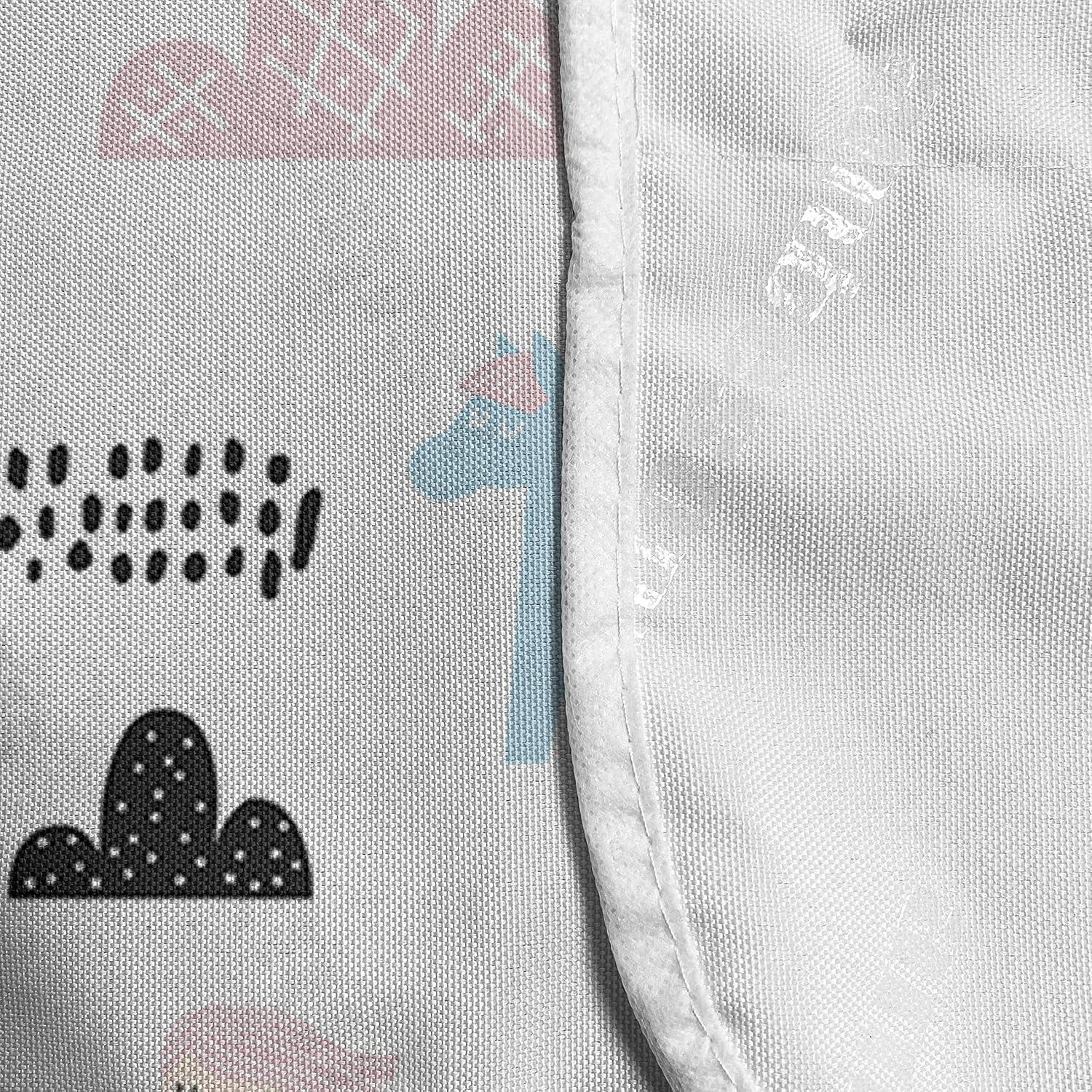 imageAmbesonne Valentines Day Microwave Oven Cover Doodle Style Romantic Hearts in and Around Jars Love Themed Water Resistant Organizer with Pockets for Kitchen 36 x 12 Rose Dark Taupe and WhitePale Blue Rose White