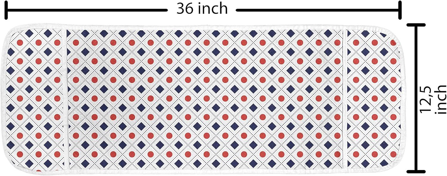 imageAmbesonne Valentines Day Microwave Oven Cover Endless Eternal Love Hand Drawn Hearts in Stripe Row Image Water Resistant Organizer with Pockets for Kitchen 36 x 12 Pale Pink and BlackNavy Blue Red and White