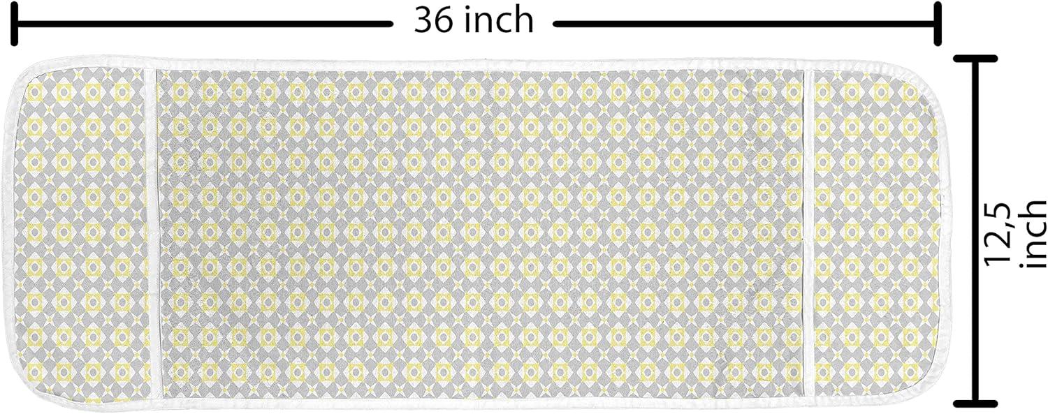 imageAmbesonne Valentines Day Microwave Oven Cover Endless Eternal Love Hand Drawn Hearts in Stripe Row Image Water Resistant Organizer with Pockets for Kitchen 36 x 12 Pale Pink and BlackPale Yellow Pale Grey