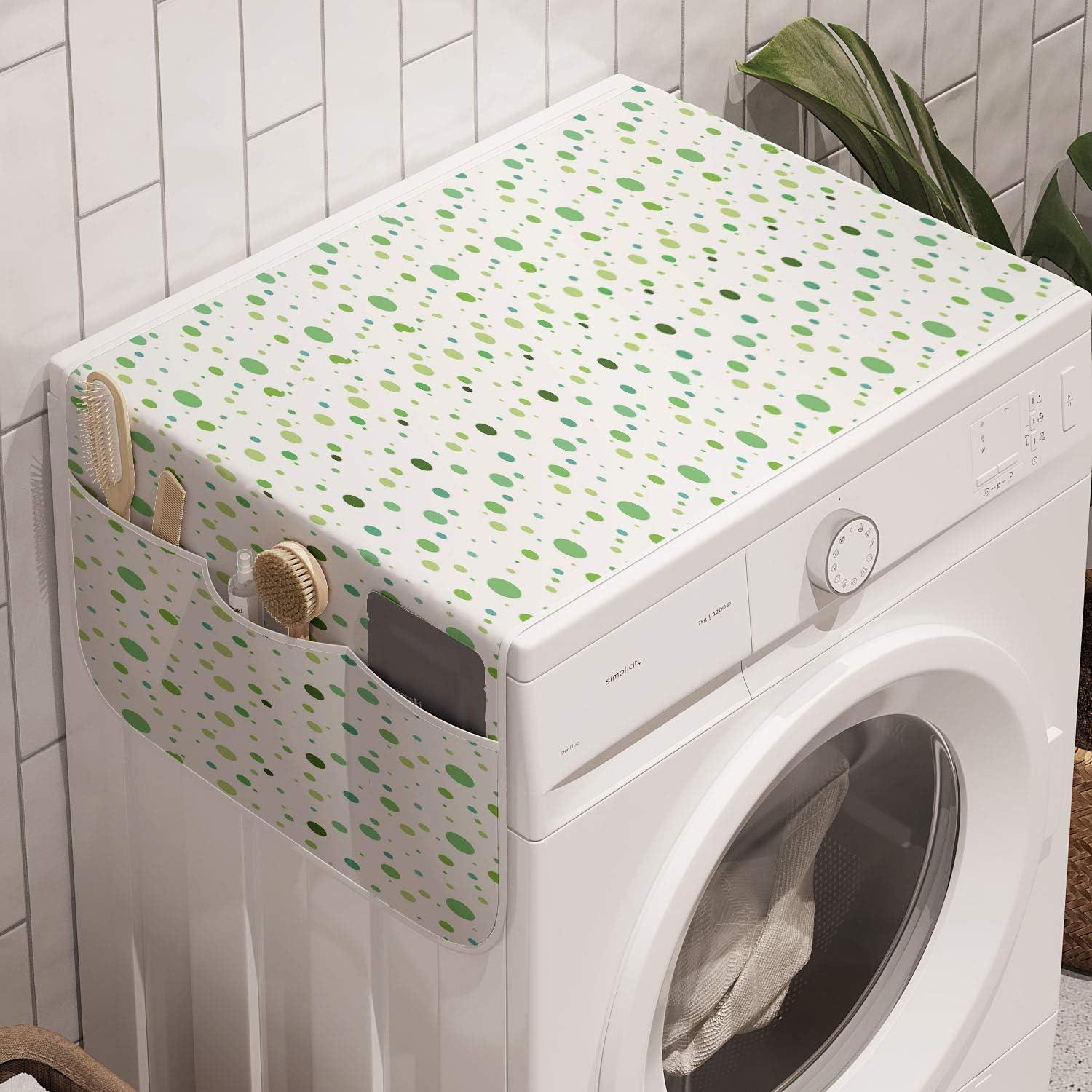 imageAmbesonne Valentines Day Microwave Oven Cover Endless Eternal Love Hand Drawn Hearts in Stripe Row Image Water Resistant Organizer with Pockets for Kitchen 36 x 12 Pale Pink and BlackGreen Fern Green