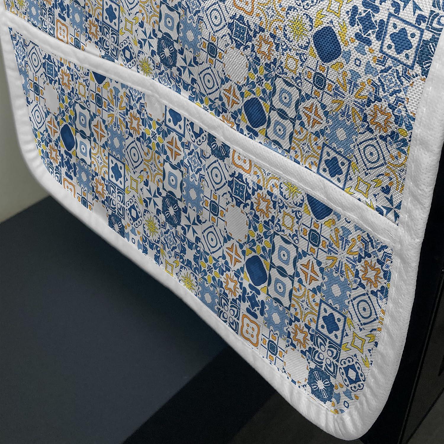 imageAmbesonne Valentines Day Microwave Oven Cover Endless Eternal Love Hand Drawn Hearts in Stripe Row Image Water Resistant Organizer with Pockets for Kitchen 36 x 12 Pale Pink and BlackViolet Blue Mustard