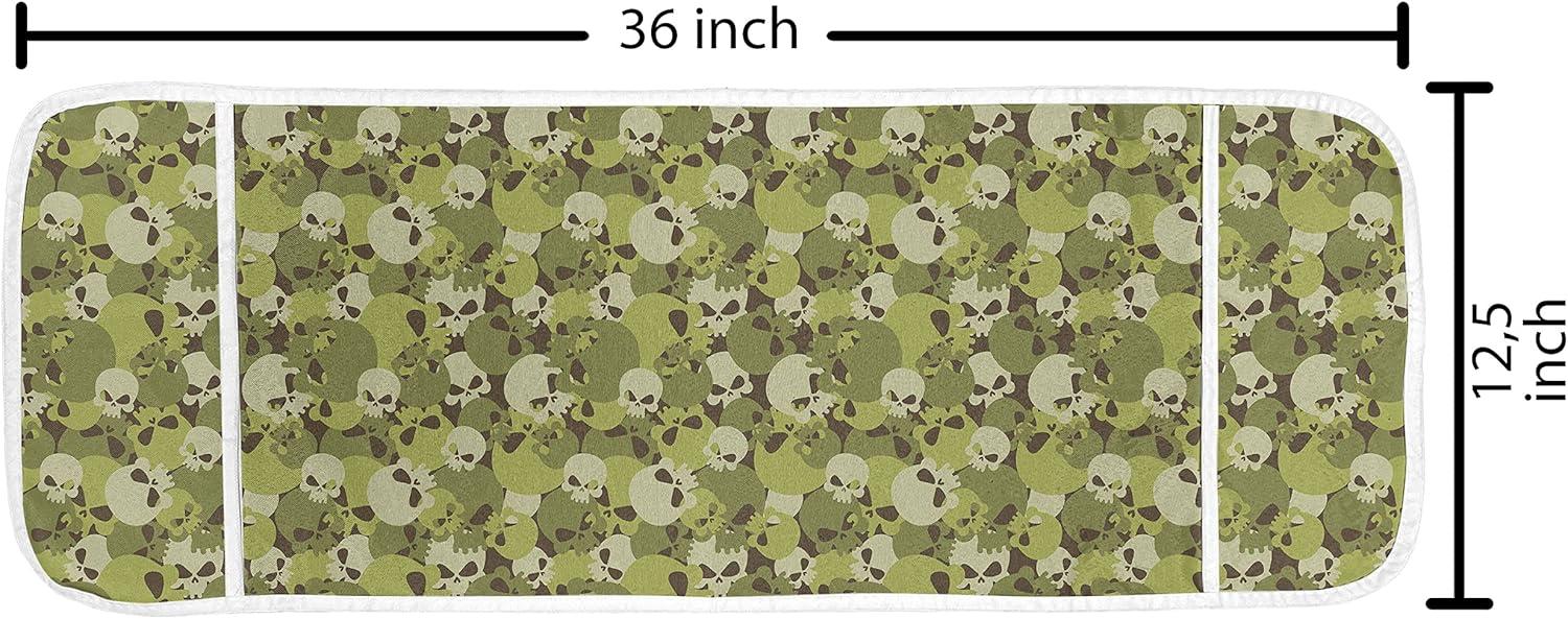 imageAmbesonne Valentines Day Microwave Oven Cover Endless Eternal Love Hand Drawn Hearts in Stripe Row Image Water Resistant Organizer with Pockets for Kitchen 36 x 12 Pale Pink and BlackGreen Pale Green Beige