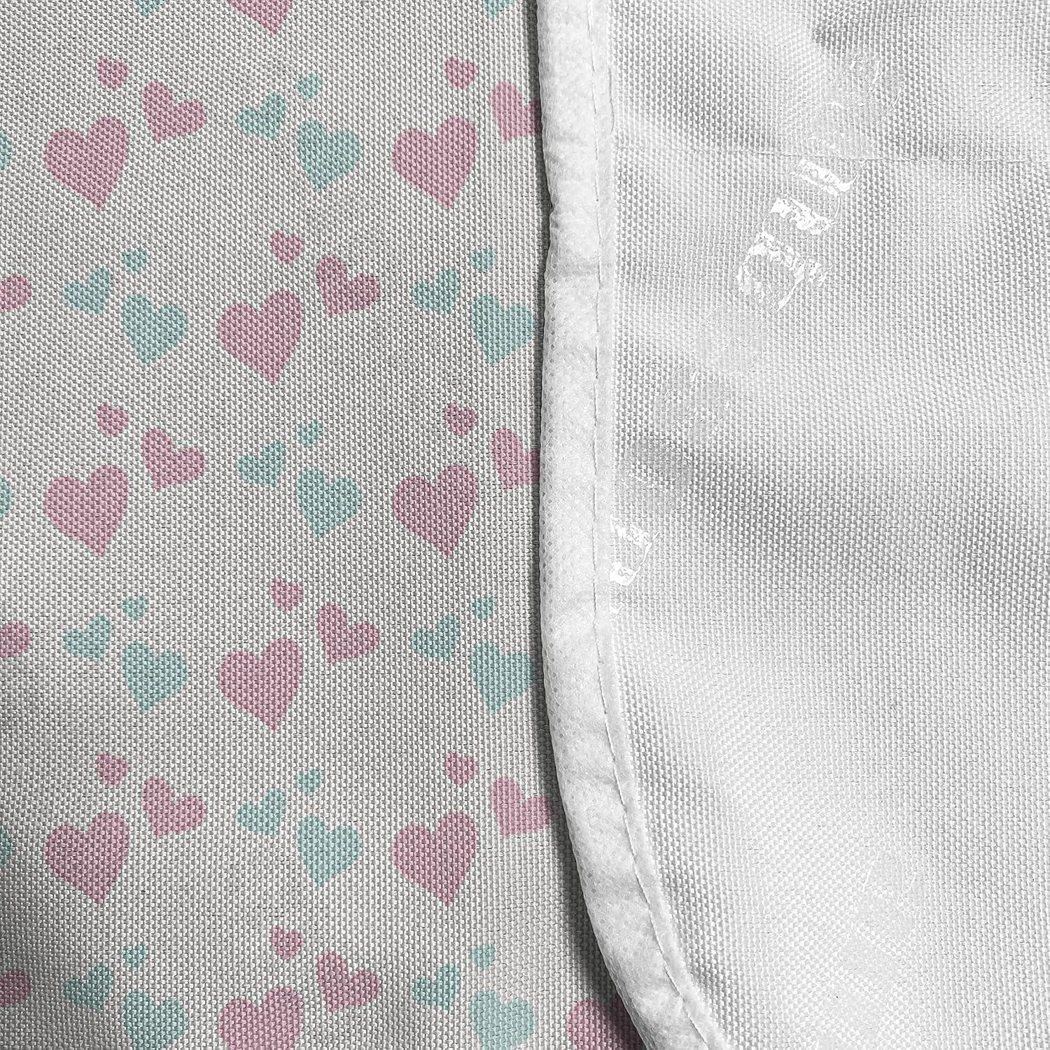 imageAmbesonne Valentines Day Microwave Oven Cover Endless Eternal Love Hand Drawn Hearts in Stripe Row Image Water Resistant Organizer with Pockets for Kitchen 36 x 12 Pale Pink and BlackMint Green Pale Pink
