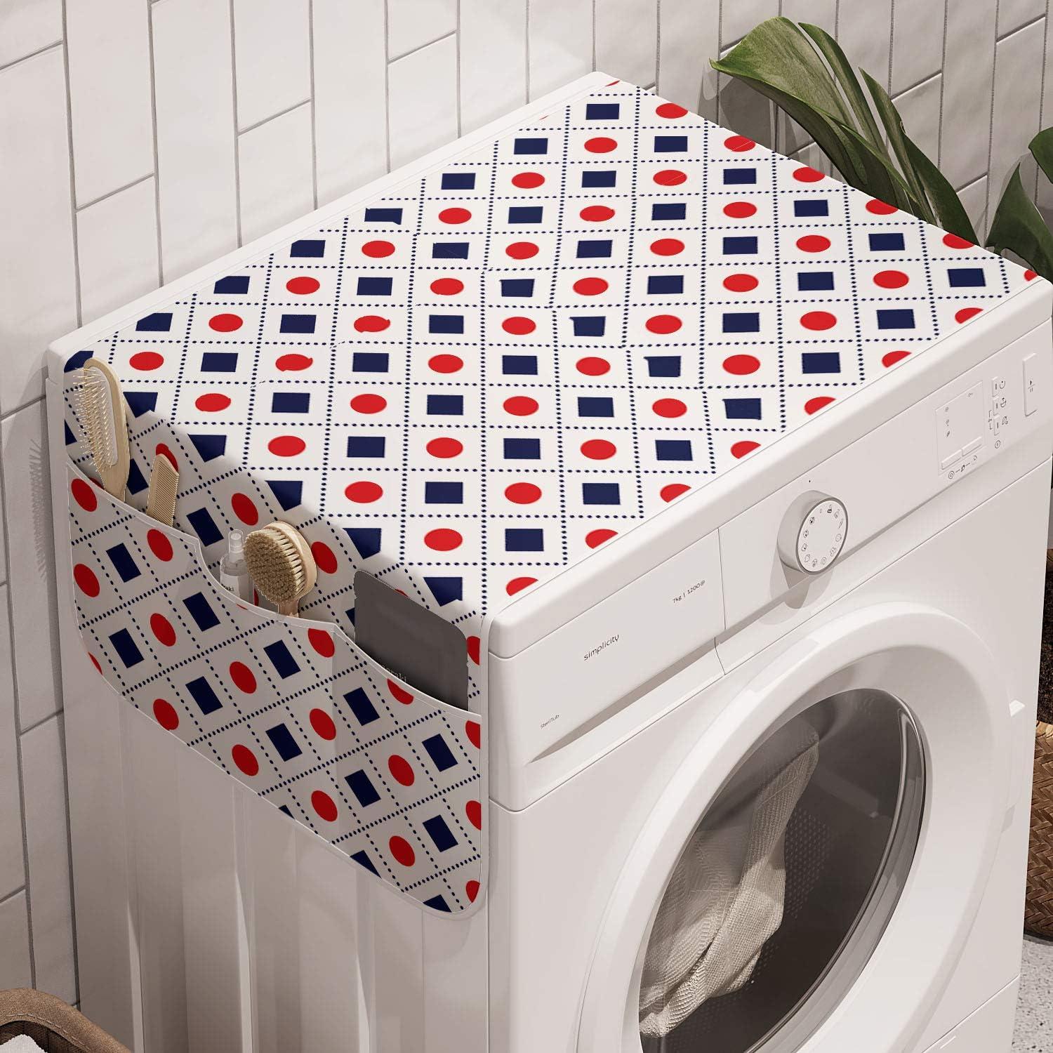 imageAmbesonne Valentines Day Microwave Oven Cover Endless Eternal Love Hand Drawn Hearts in Stripe Row Image Water Resistant Organizer with Pockets for Kitchen 36 x 12 Pale Pink and BlackNavy Blue Red and White