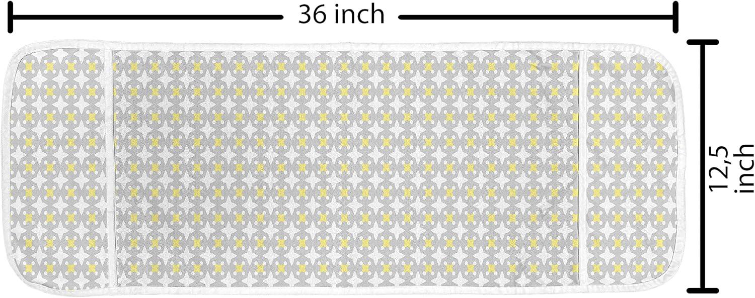 imageAmbesonne Valentines Day Microwave Oven Cover Endless Eternal Love Hand Drawn Hearts in Stripe Row Image Water Resistant Organizer with Pockets for Kitchen 36 x 12 Pale Pink and BlackPale Yellow Warm Taupe