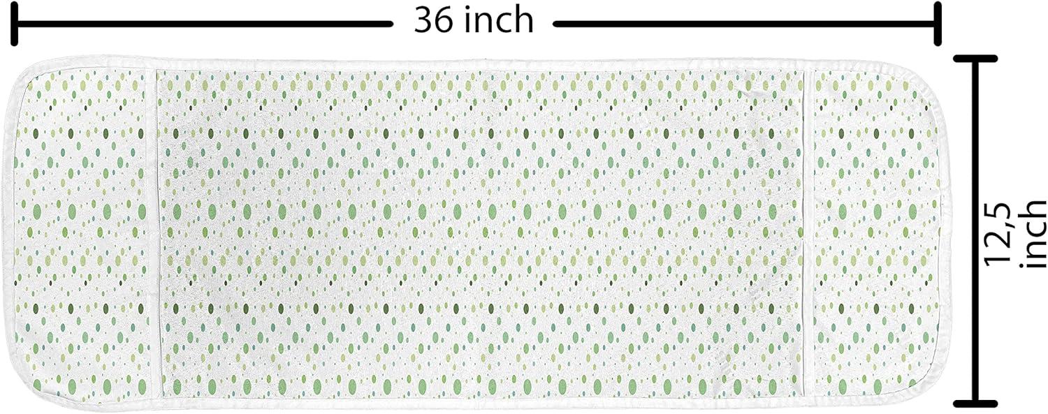 imageAmbesonne Valentines Day Microwave Oven Cover Endless Eternal Love Hand Drawn Hearts in Stripe Row Image Water Resistant Organizer with Pockets for Kitchen 36 x 12 Pale Pink and BlackGreen Fern Green