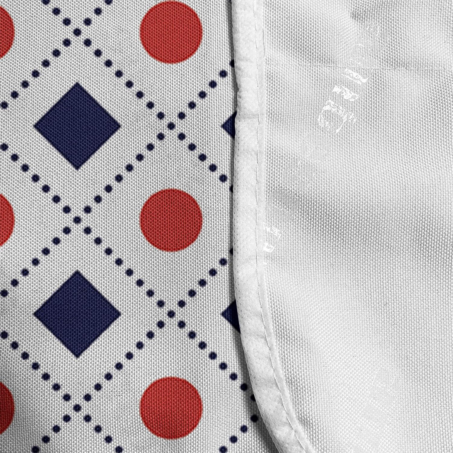imageAmbesonne Valentines Day Microwave Oven Cover Endless Eternal Love Hand Drawn Hearts in Stripe Row Image Water Resistant Organizer with Pockets for Kitchen 36 x 12 Pale Pink and BlackNavy Blue Red and White