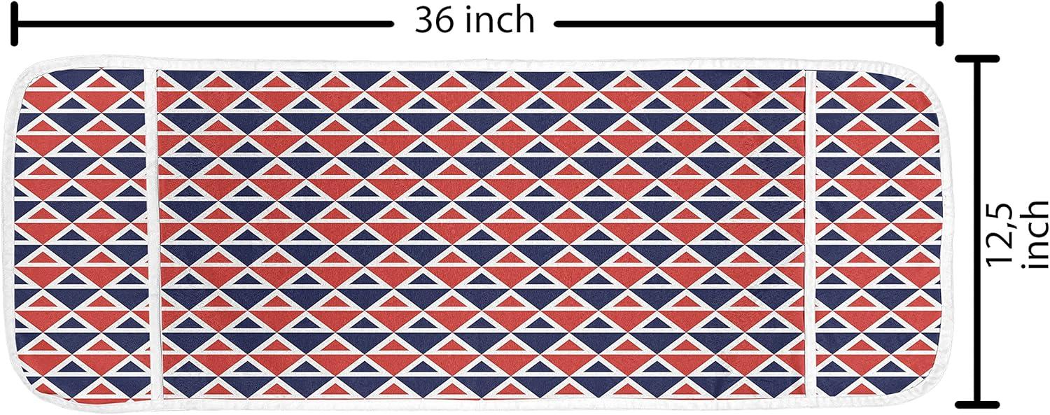 imageAmbesonne Valentines Day Microwave Oven Cover Endless Eternal Love Hand Drawn Hearts in Stripe Row Image Water Resistant Organizer with Pockets for Kitchen 36 x 12 Pale Pink and BlackRed Dark Blue and White