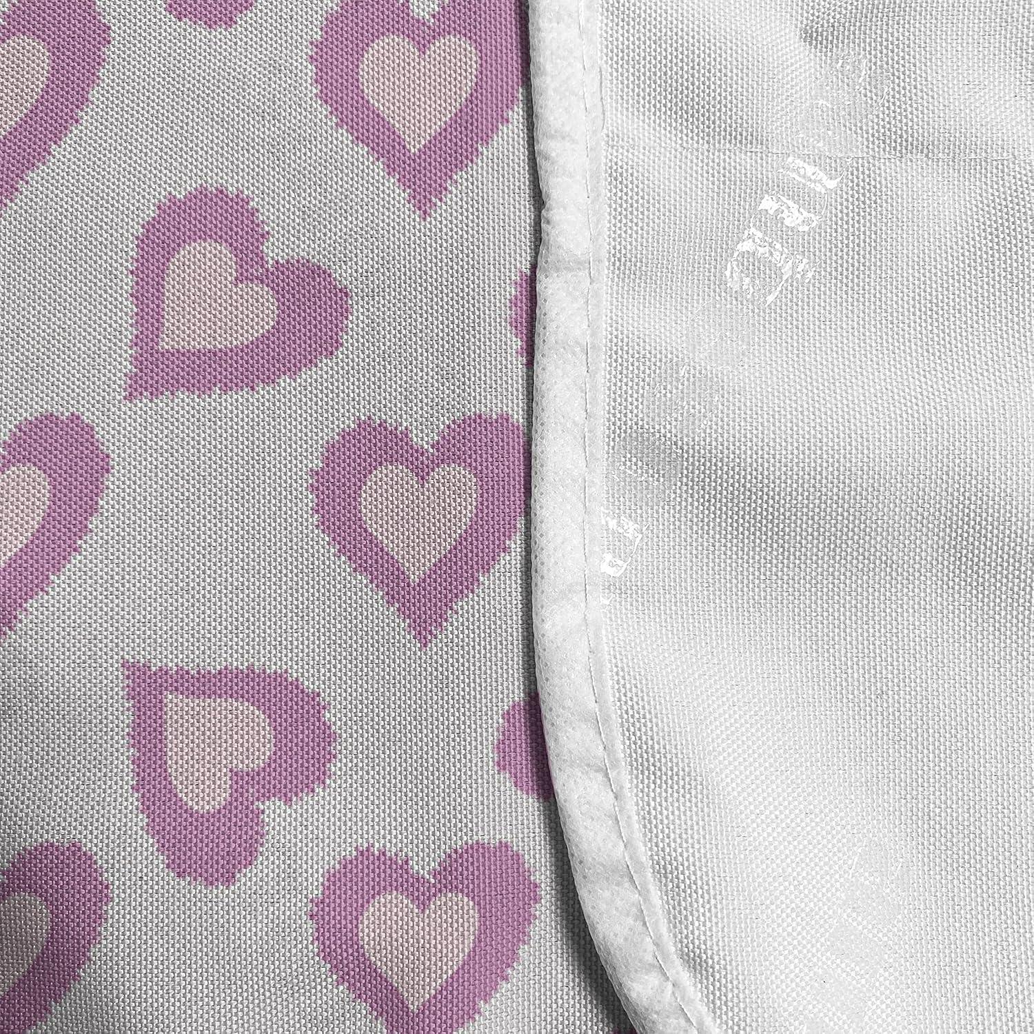 imageAmbesonne Valentines Day Microwave Oven Cover Endless Eternal Love Hand Drawn Hearts in Stripe Row Image Water Resistant Organizer with Pockets for Kitchen 36 x 12 Pale Pink and BlackLavender Purple