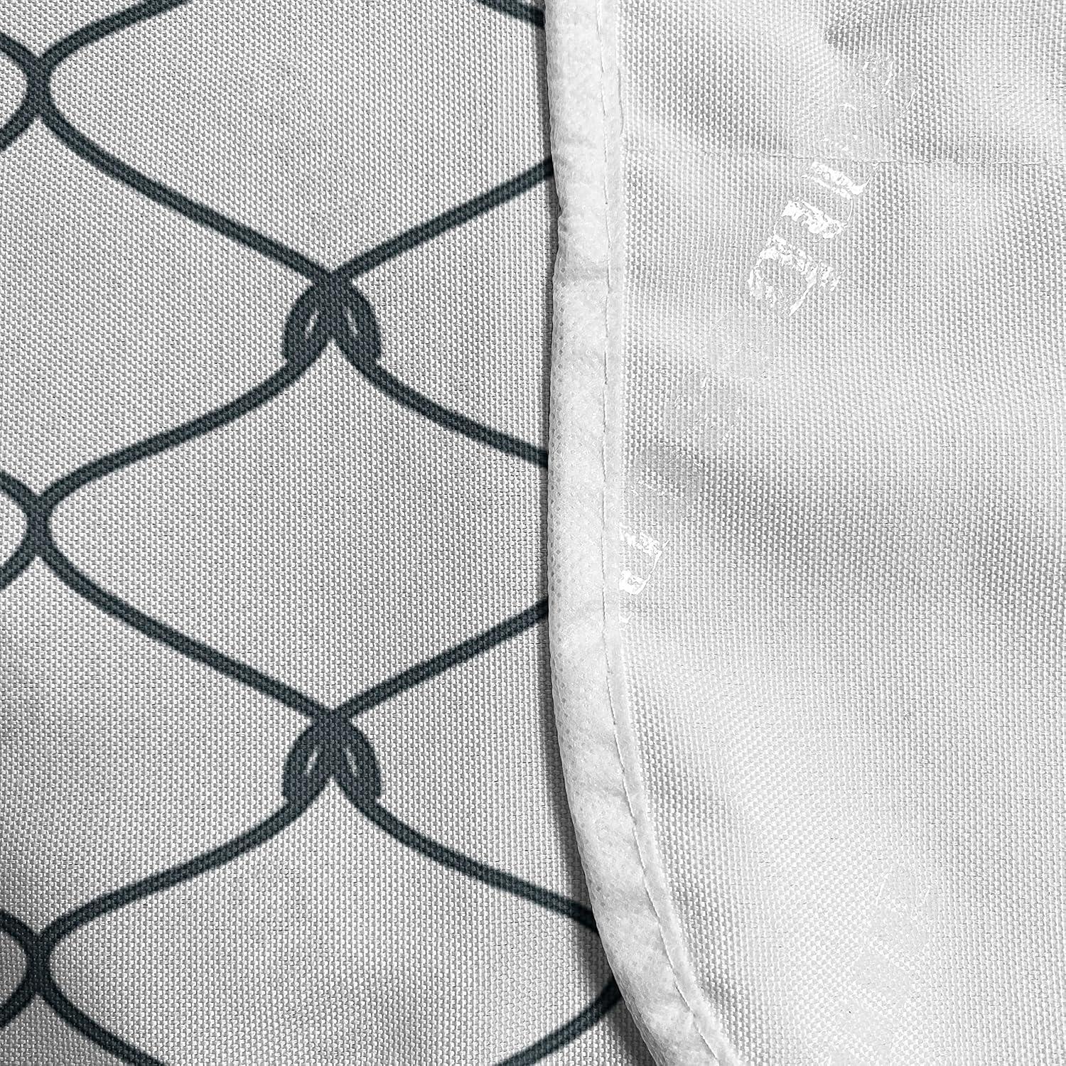 imageAmbesonne Valentines Day Microwave Oven Cover Endless Eternal Love Hand Drawn Hearts in Stripe Row Image Water Resistant Organizer with Pockets for Kitchen 36 x 12 Pale Pink and BlackSlate Blue and White