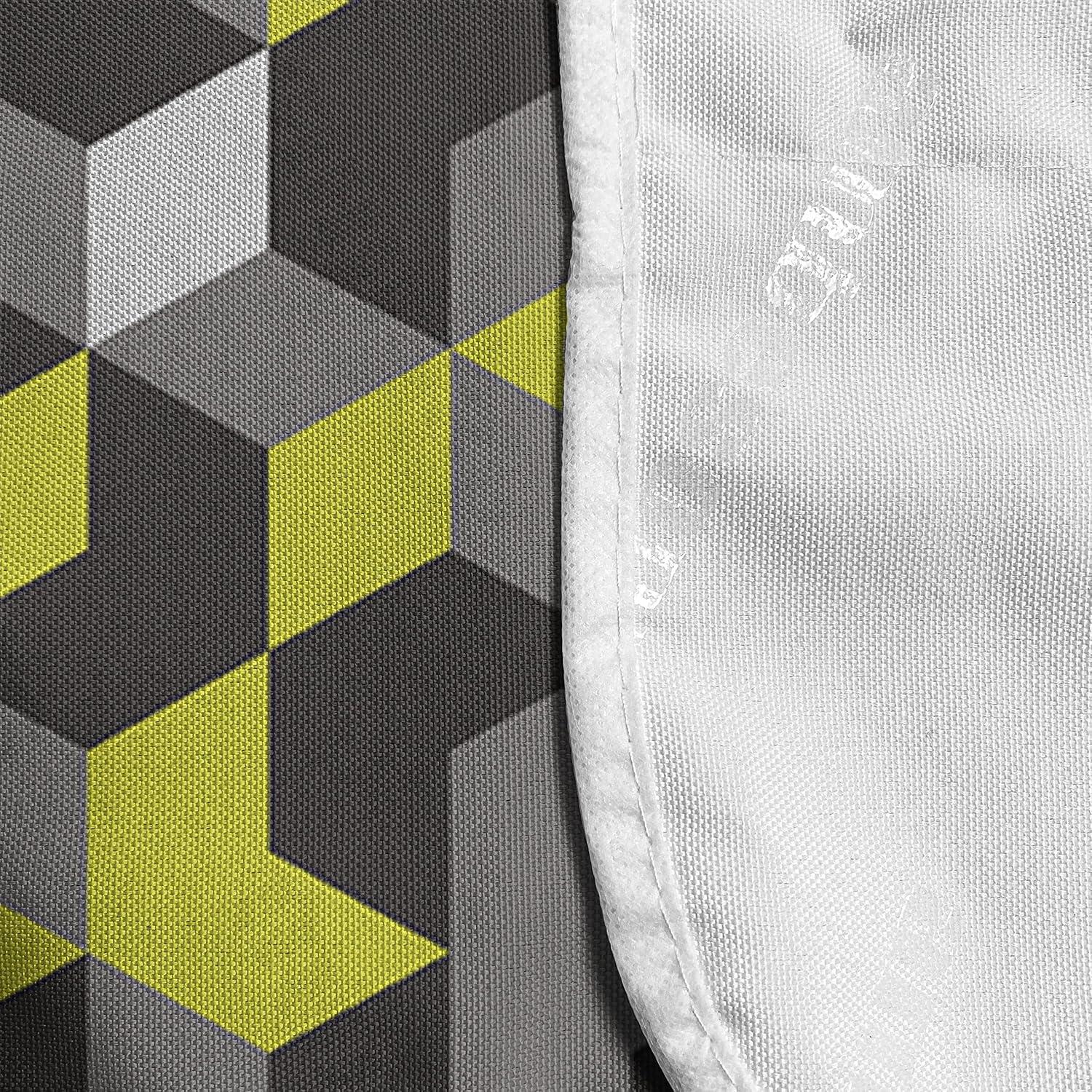imageAmbesonne Valentines Day Microwave Oven Cover Endless Eternal Love Hand Drawn Hearts in Stripe Row Image Water Resistant Organizer with Pockets for Kitchen 36 x 12 Pale Pink and BlackMustard Yellow