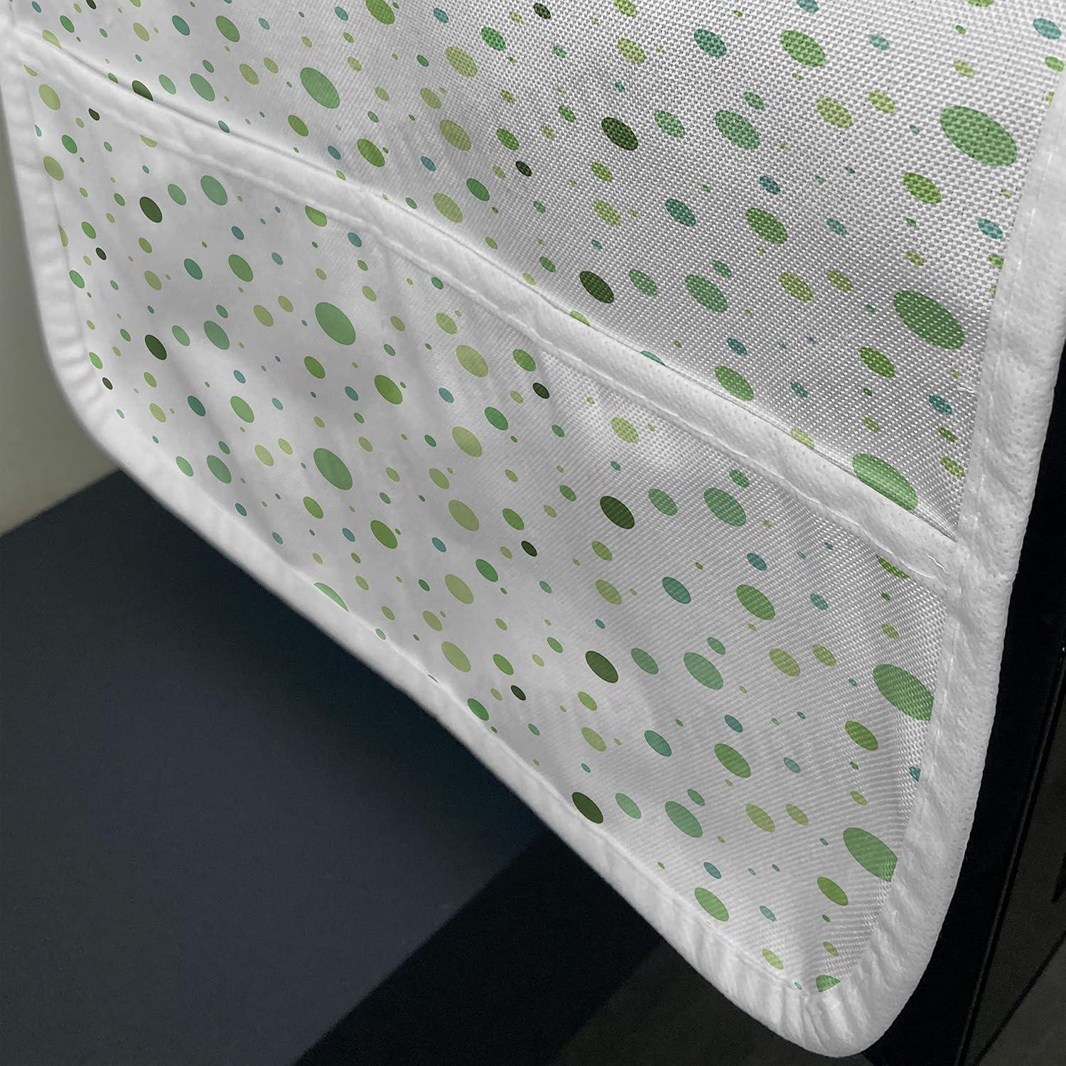 imageAmbesonne Valentines Day Microwave Oven Cover Endless Eternal Love Hand Drawn Hearts in Stripe Row Image Water Resistant Organizer with Pockets for Kitchen 36 x 12 Pale Pink and BlackGreen Fern Green