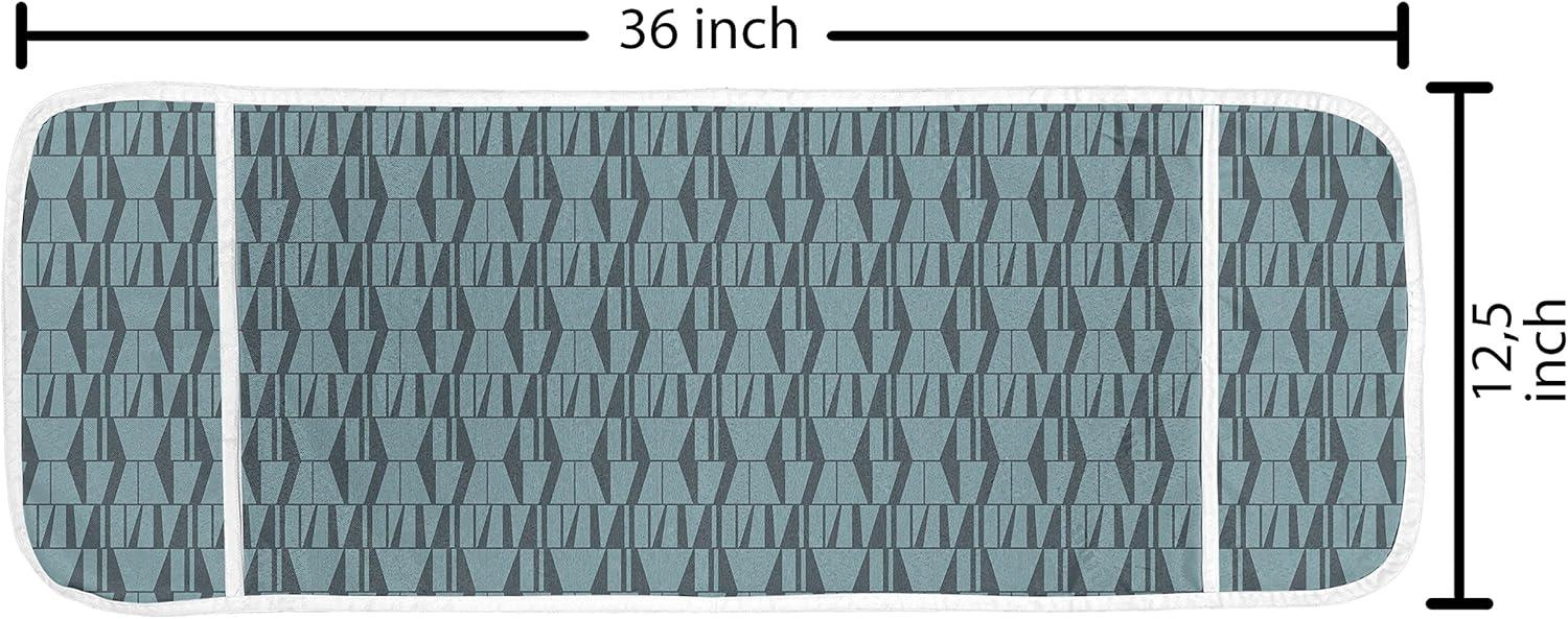 imageAmbesonne Valentines Day Microwave Oven Cover Endless Eternal Love Hand Drawn Hearts in Stripe Row Image Water Resistant Organizer with Pockets for Kitchen 36 x 12 Pale Pink and BlackPetrol Blue Dark Blue