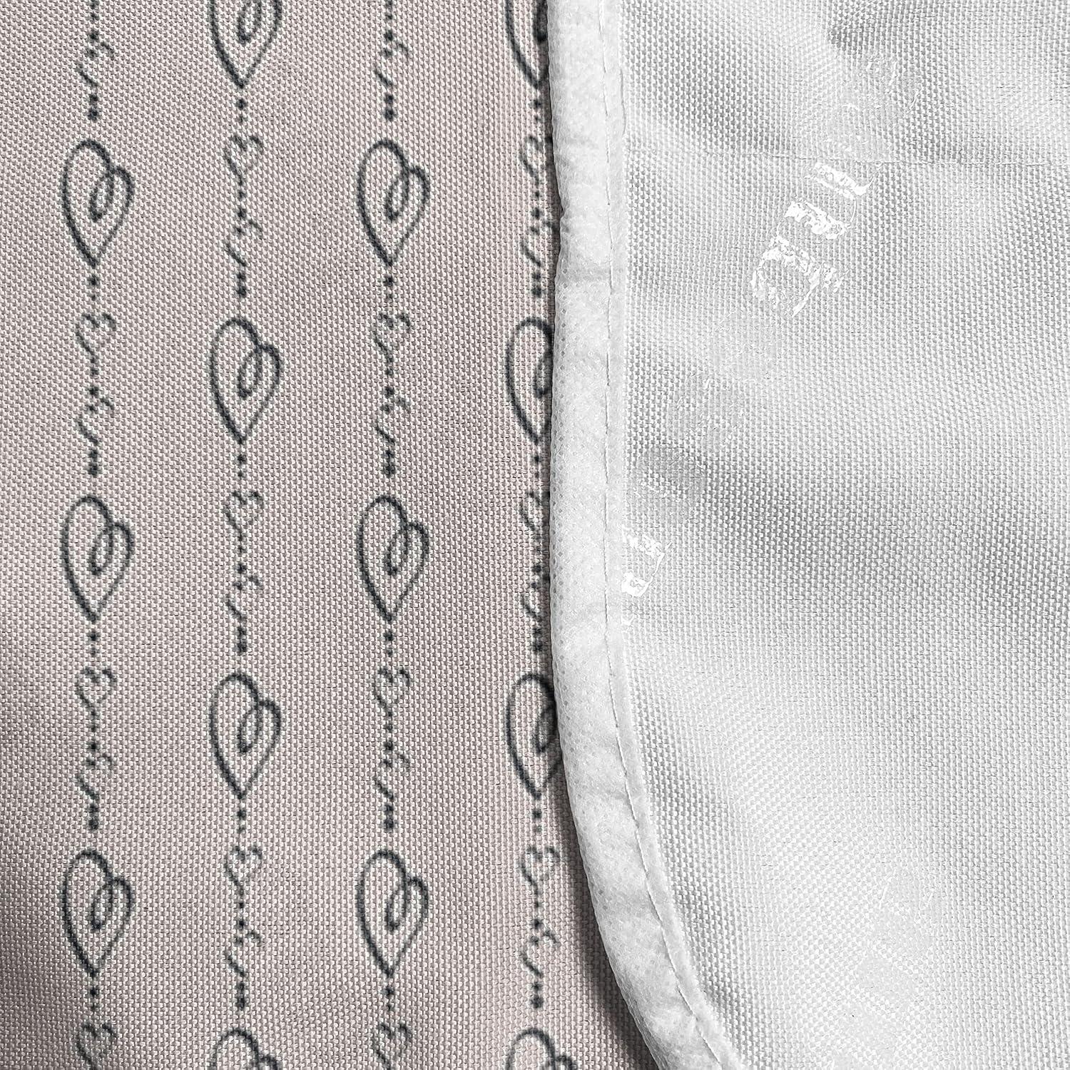 imageAmbesonne Valentines Day Microwave Oven Cover Endless Eternal Love Hand Drawn Hearts in Stripe Row Image Water Resistant Organizer with Pockets for Kitchen 36 x 12 Pale Pink and BlackPale Pink and Black