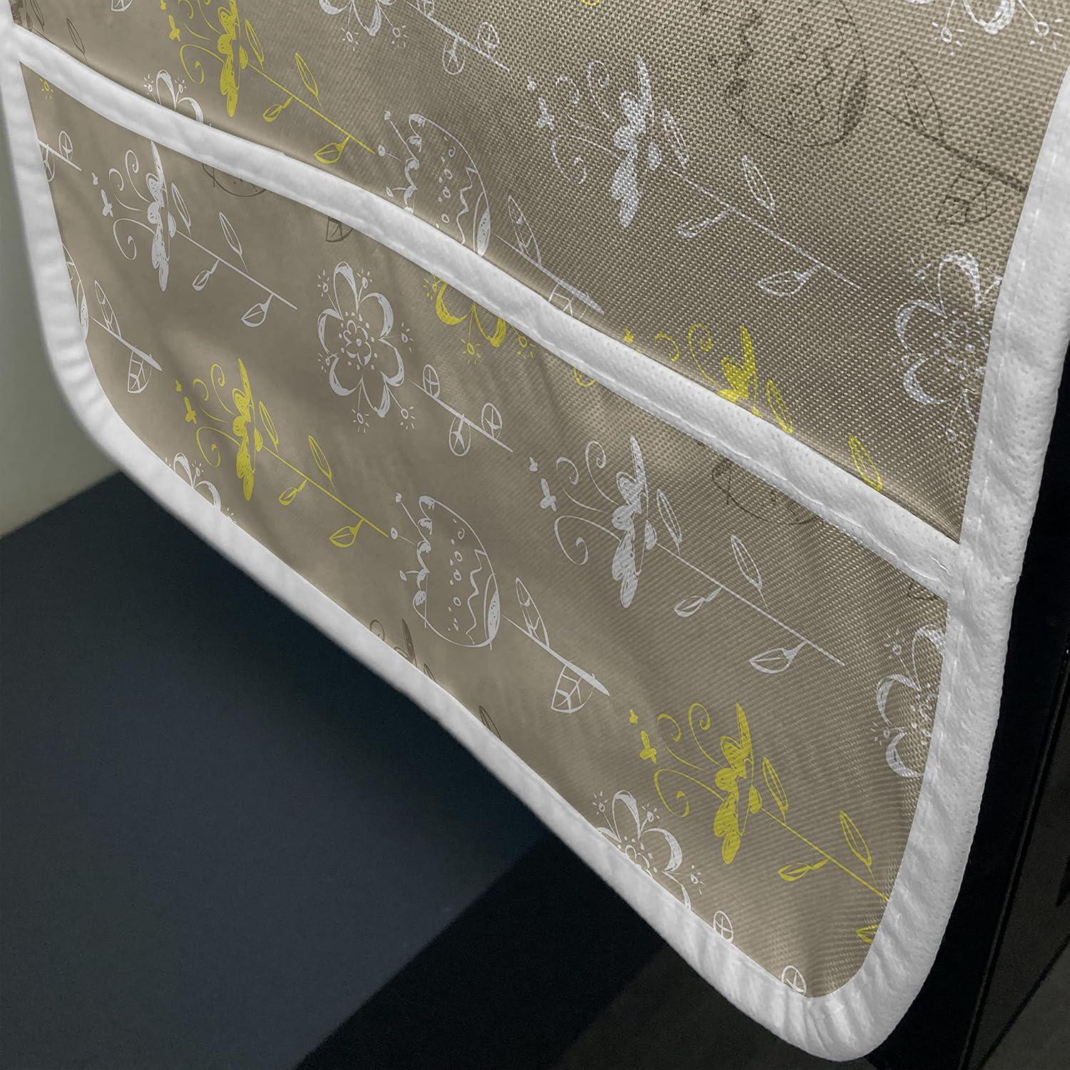 imageAmbesonne Valentines Day Microwave Oven Cover Endless Eternal Love Hand Drawn Hearts in Stripe Row Image Water Resistant Organizer with Pockets for Kitchen 36 x 12 Pale Pink and BlackCocoa Black and White