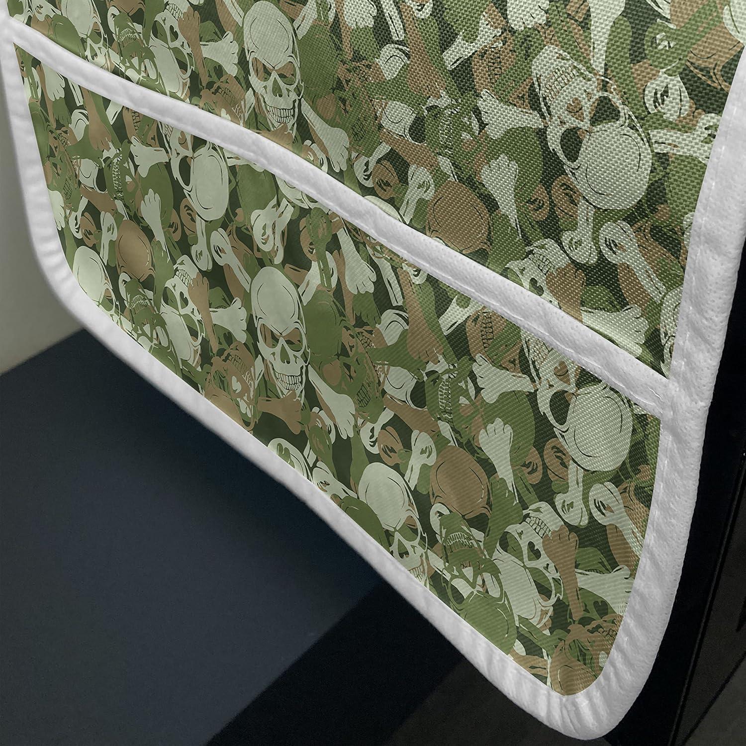 imageAmbesonne Valentines Day Microwave Oven Cover Endless Eternal Love Hand Drawn Hearts in Stripe Row Image Water Resistant Organizer with Pockets for Kitchen 36 x 12 Pale Pink and BlackPale Green Pale Brown